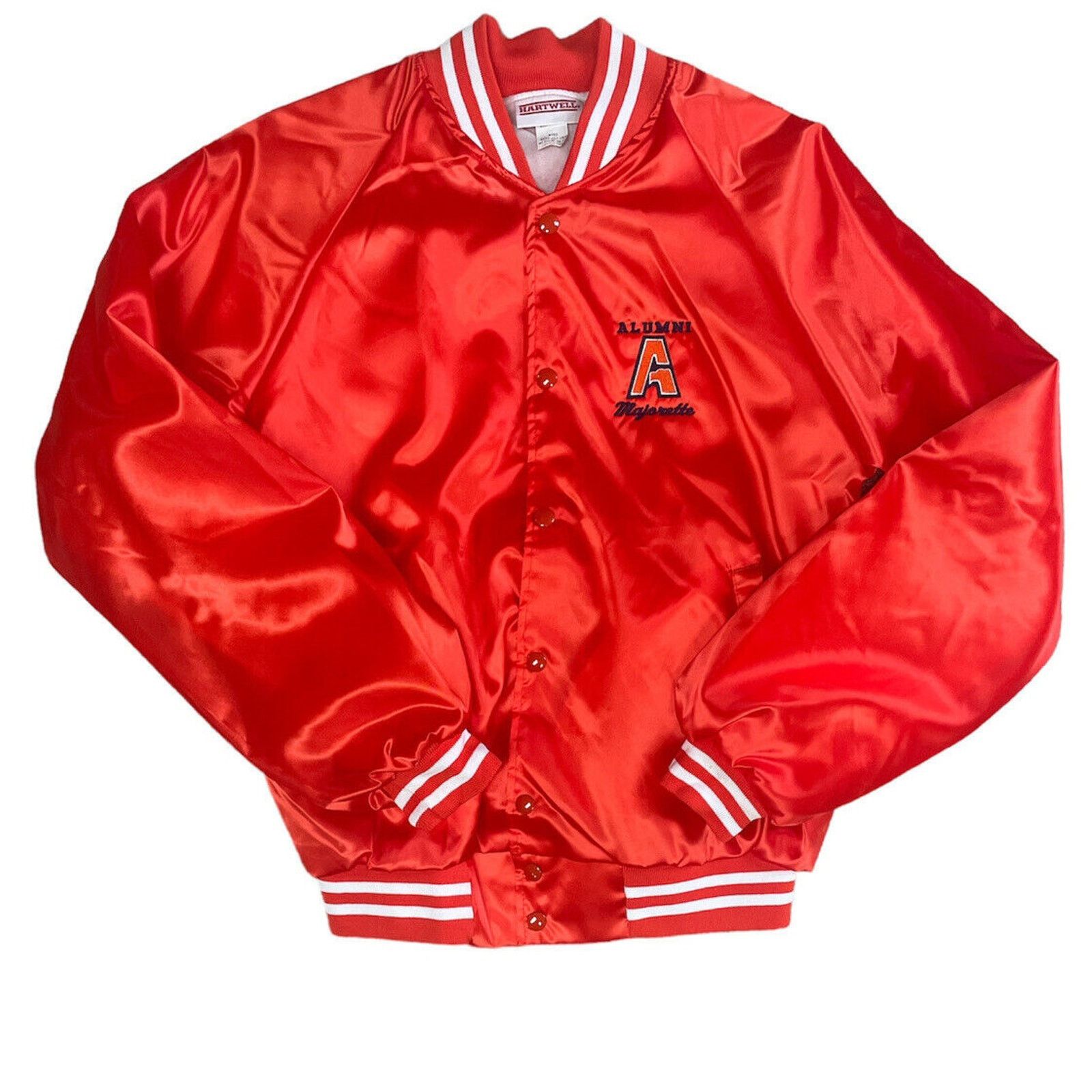 Vintage Auburn Satin Jacket Orange Alumni Majorette M/L