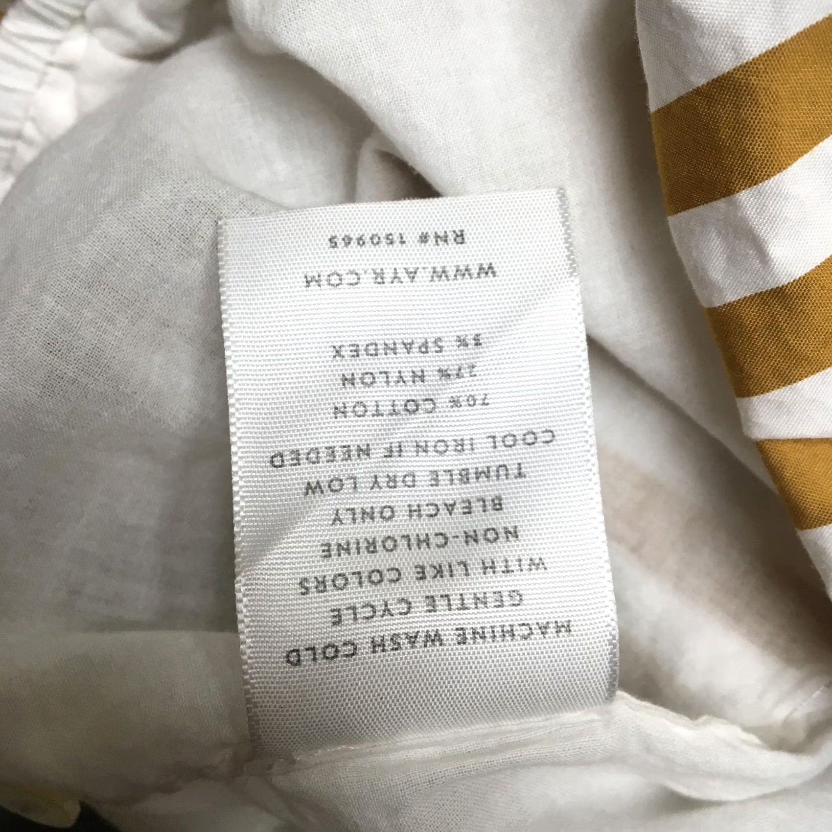 AYR AYR 2 Piece Pajama Set Womens Small Yellow White Striped Shirt Pants Elastic Set/Outfit Size S / US 4 / IT 40 - 5 Thumbnail
