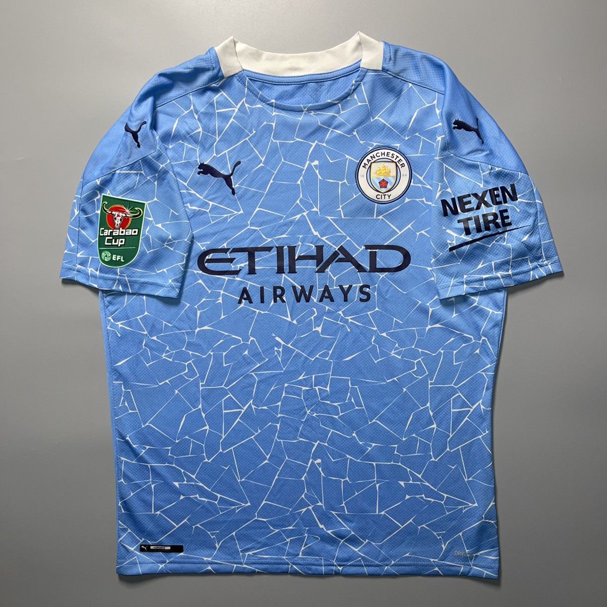 Puma × Vintage MAN CITY PUMA 2020/2021 FOOTBALL HOME JERSEY #10 AGUERO Size US M / EU 48-50 / 2 - 2 Thumbnail