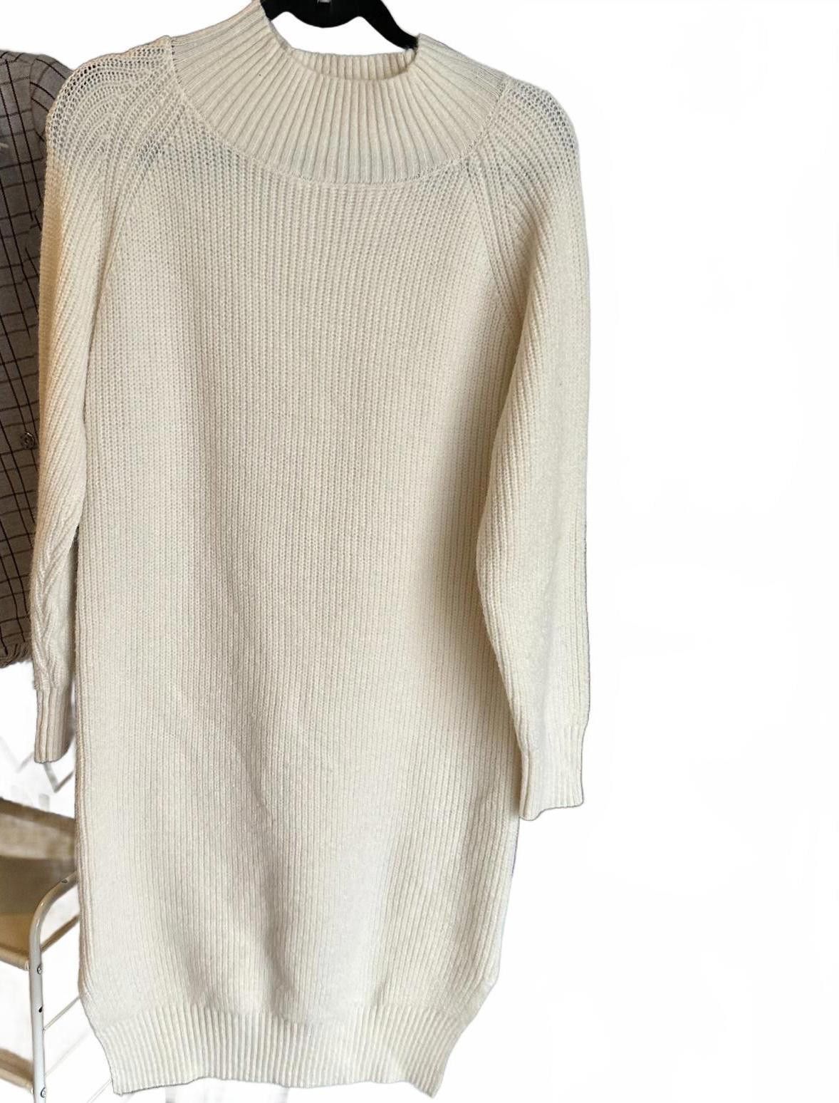 Designer Cozy Petal + Pup Cream Knit Sweater Dress Size XS / US 0-2 / IT 36-38 - 1 Preview