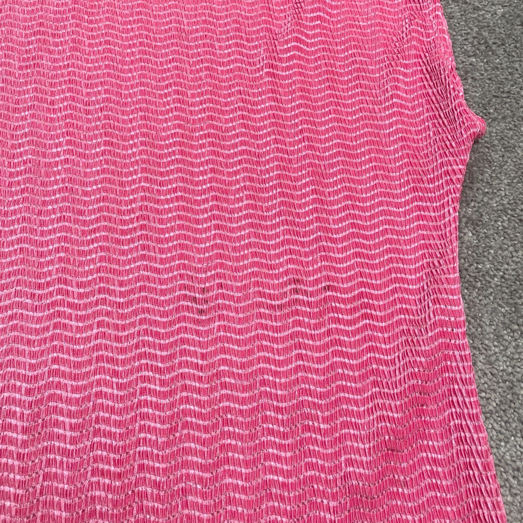 Pinko Kim Rogers Textured Blouse Womens Dolman Short Sleeve Pink PXL Knit Burnished Spots Solid Casual Top Size XL / US 12-14 / IT 48-50 - 6 Thumbnail