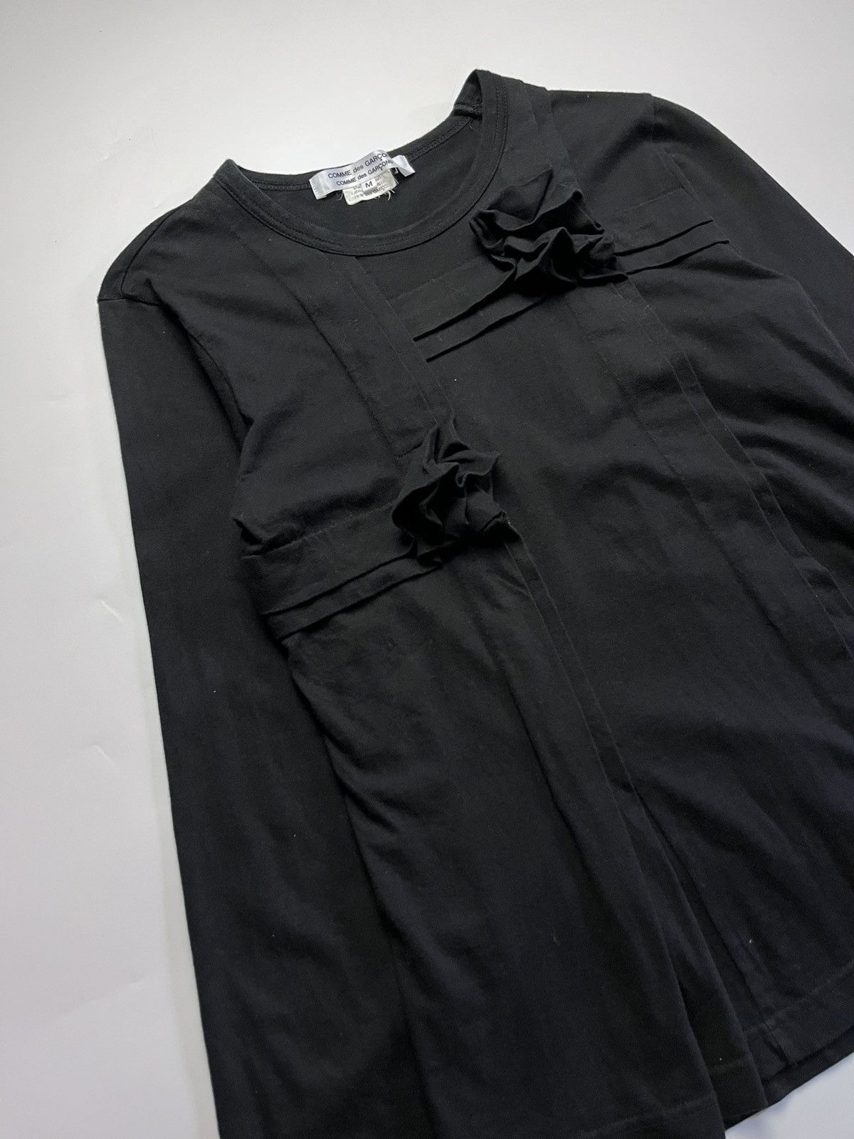 Comme des Garcons CDG FW11 Asymmetrical Rosette Ruffle Long Sleeve Top Size M / US 6-8 / IT 42-44 - 5 Thumbnail
