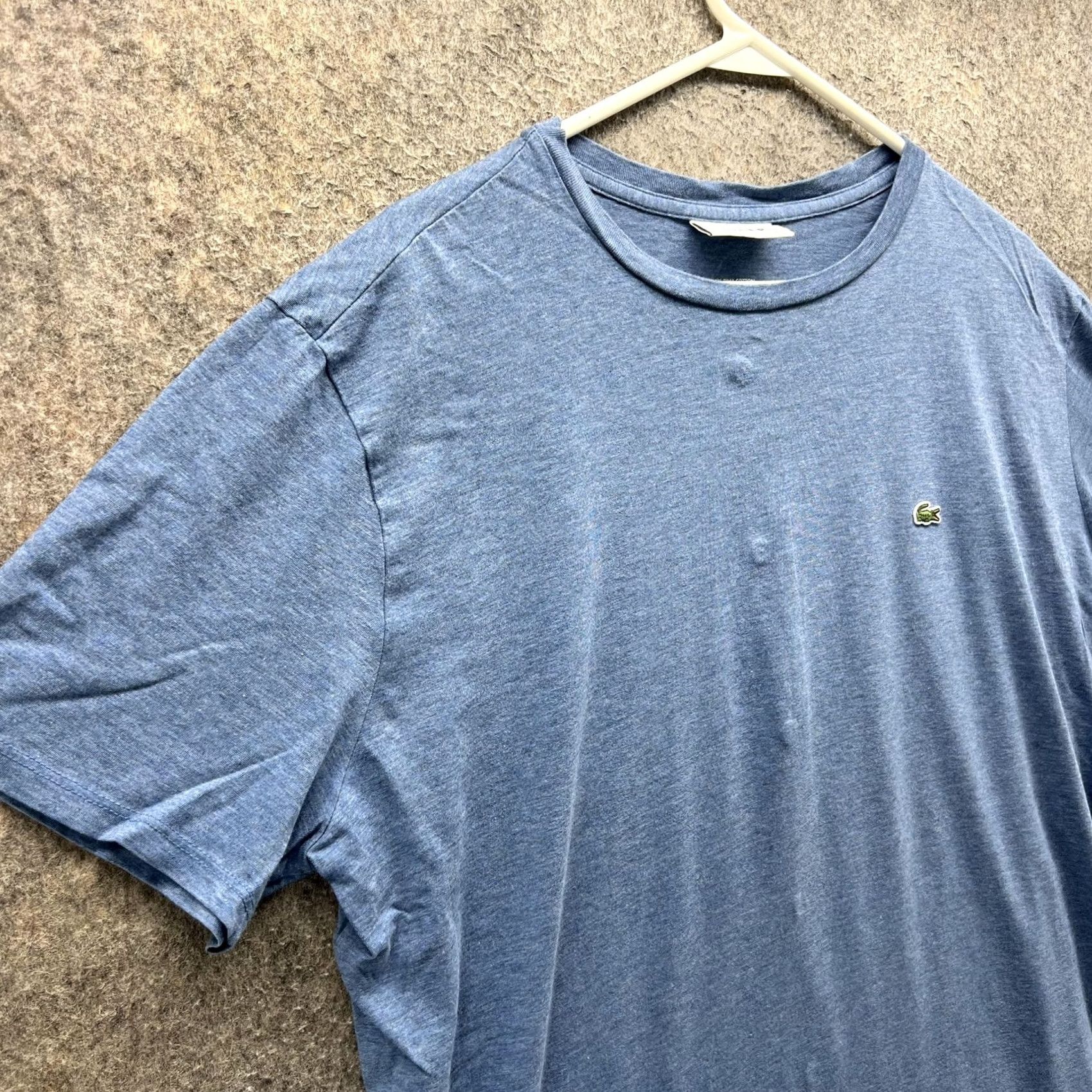 Lacoste Lacoste Shirt Mens XL Blue 100% Pima Cotton Regular Fit Crewneck Logo Tee Size US XL / EU 56 / 4 - 5 Thumbnail