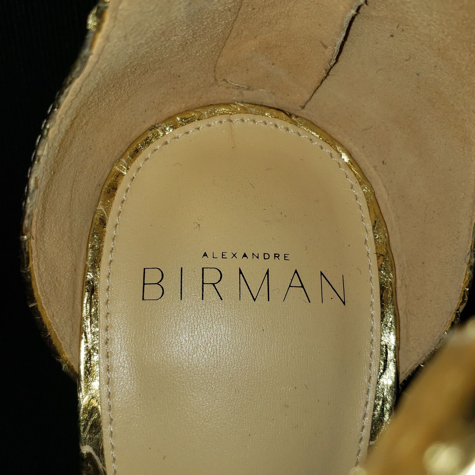 Alexandre Birman $795 List Alexandre Birman Gold toned python spike heels Size US 7.5 / IT 37.5 - 3 Thumbnail