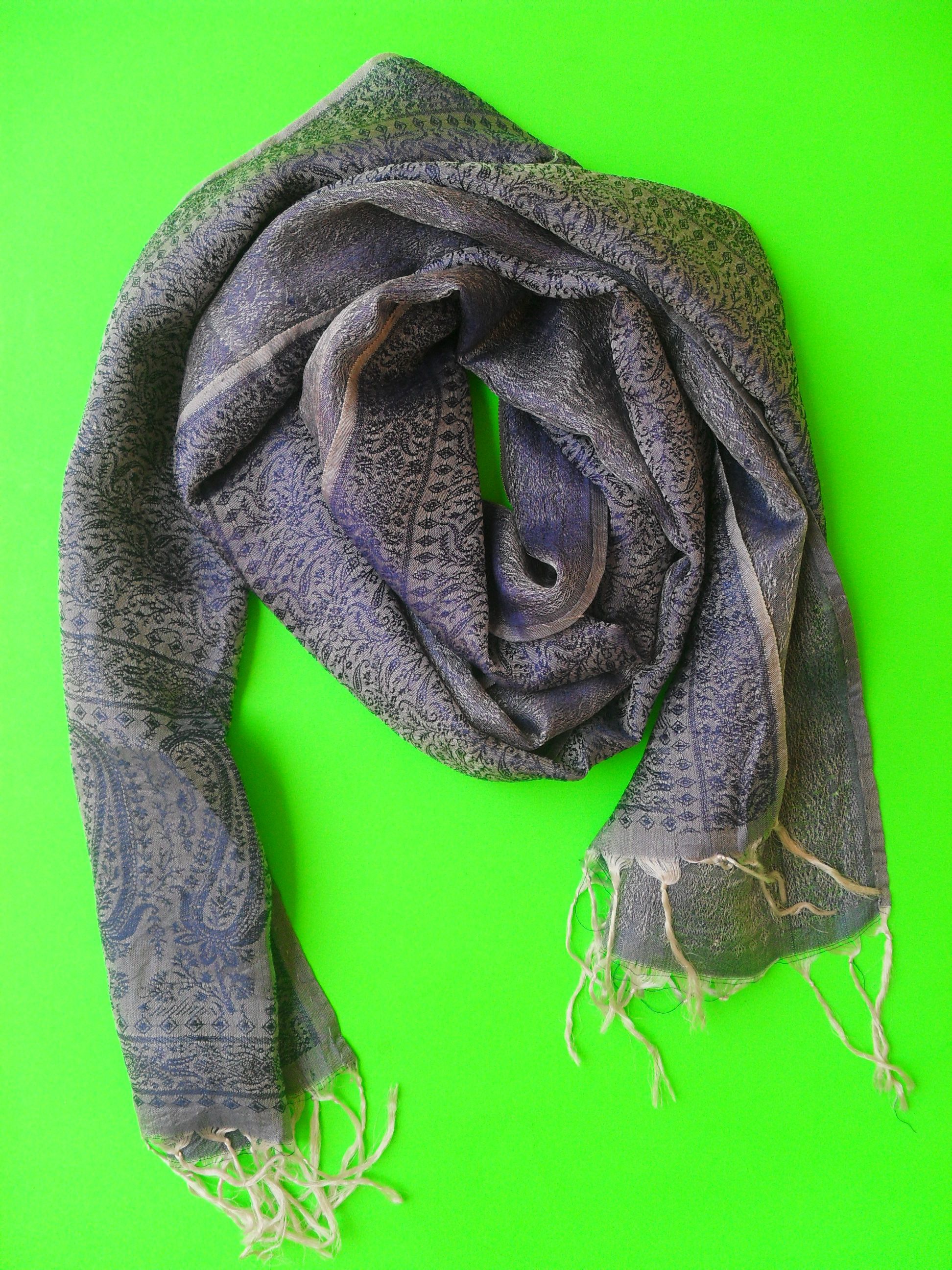 Other Vintage traditional Asian artisan scarf. Size ONE SIZE - 2 Thumbnail