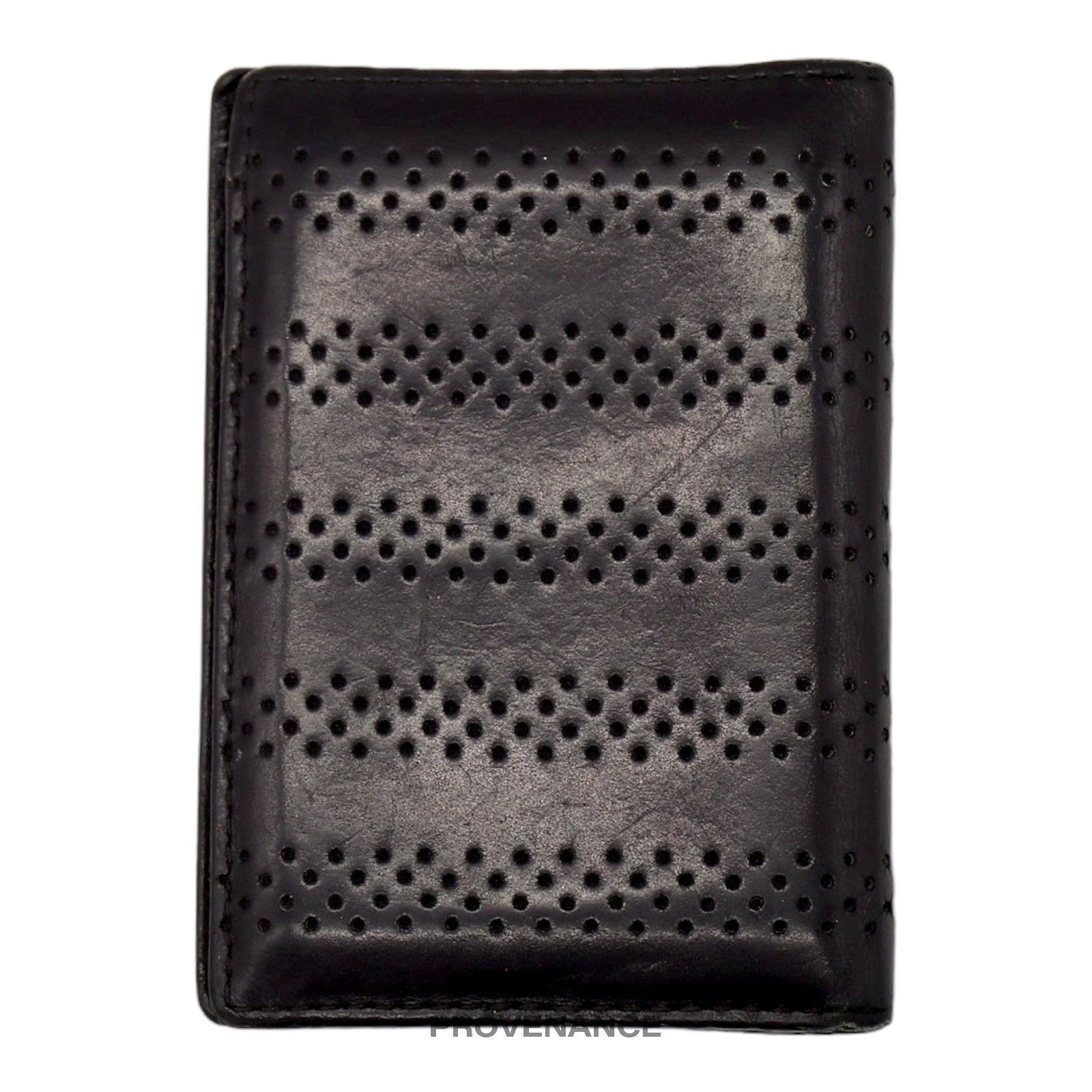 Dior 🔴 Dior Pocket Organizer Wallet - Perforated Black Leather Size ONE SIZE - 1 Thumbnail