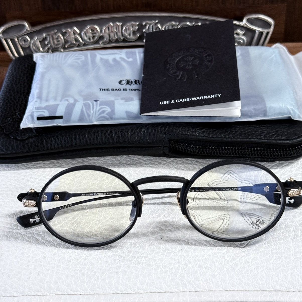 chrome-hearts-chrome-hearts-honey-dipped-glasses-grailed