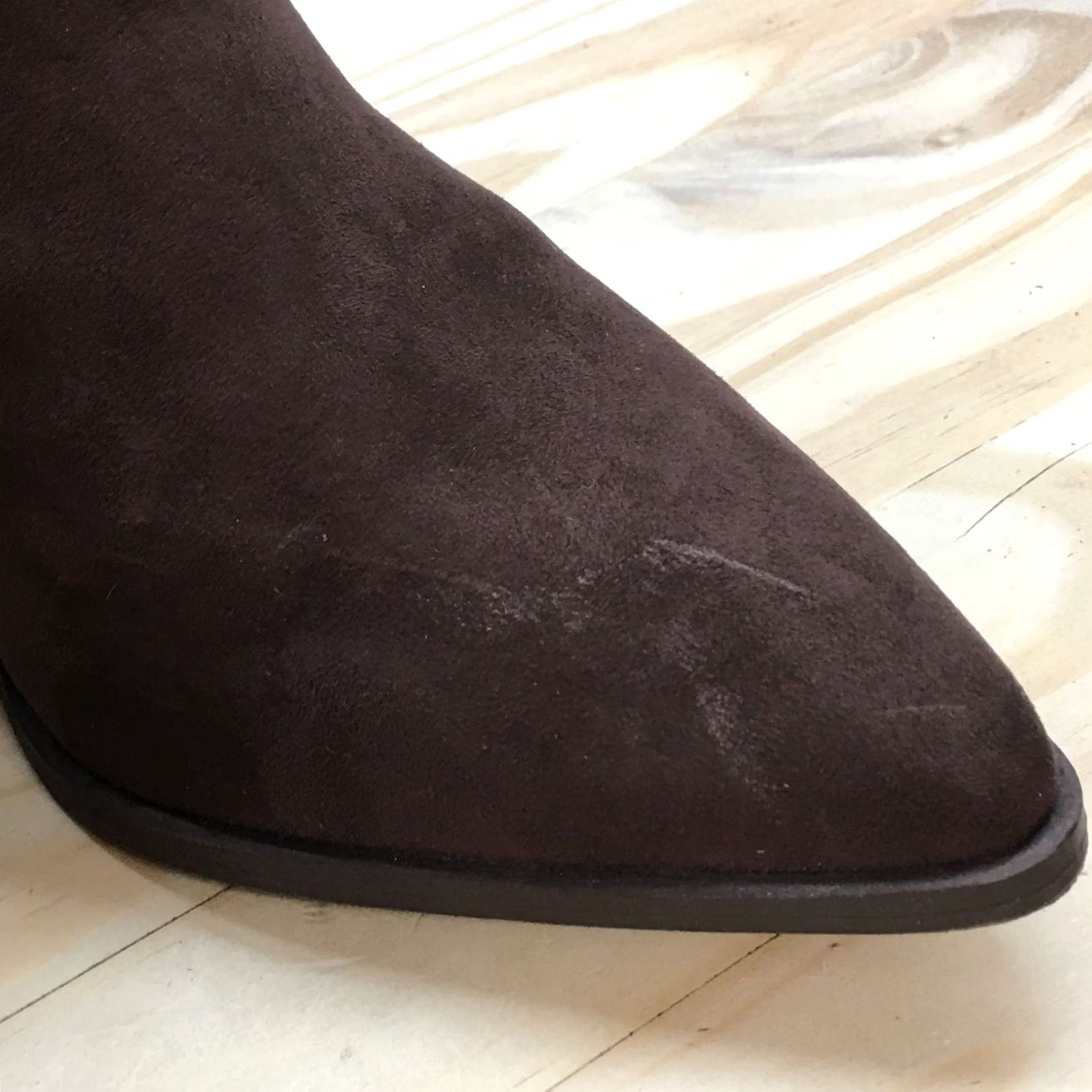 Vintage A New Day Ankle Boots Womens 10 Brown Pointed Toe Slip-On Casual Comfort Suede Size US 10 / IT 40 - 5 Thumbnail