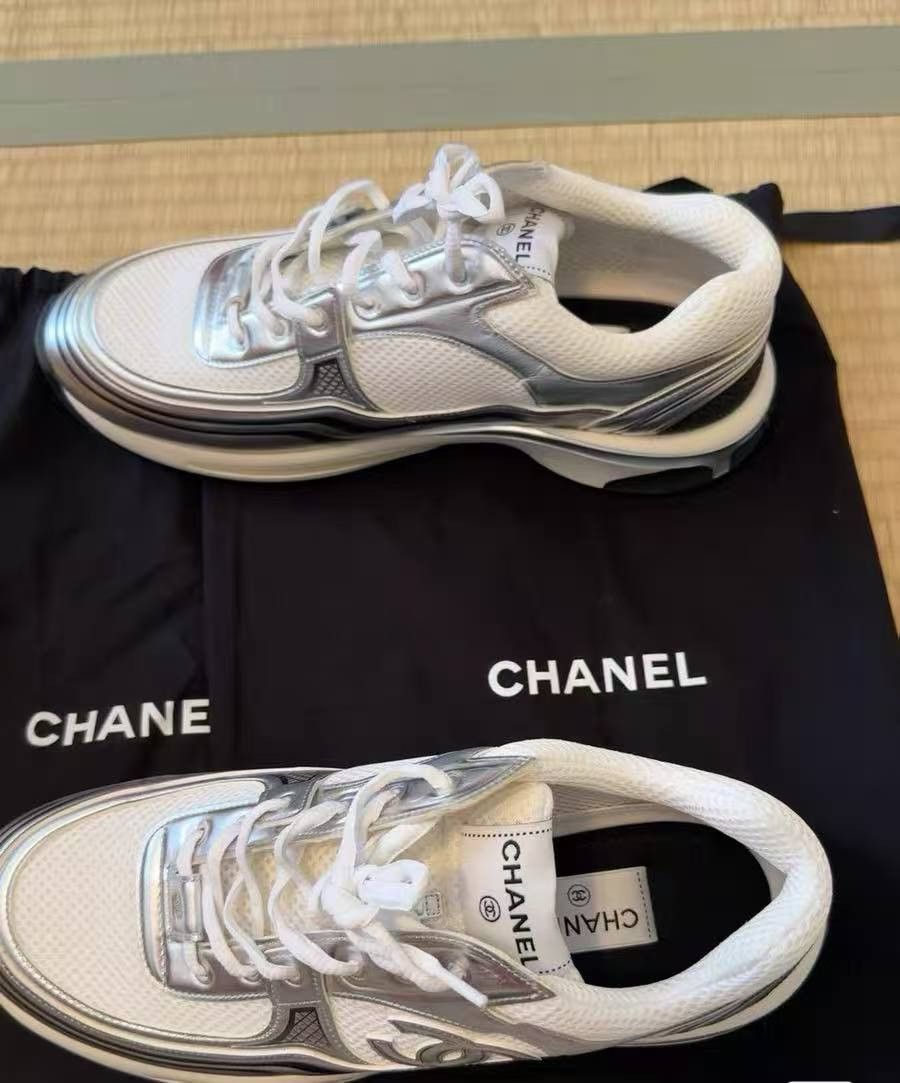Chanel Chanel Silver Retro Lowtop Sneakers 44 Men Size US 11 / EU 44 - 8 Thumbnail