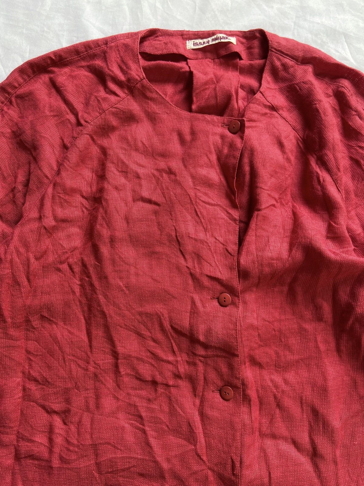 Issey Miyake 1990S ISSEY MIYAKE BLOUSE RED COLOUR Size M / US 6-8 / IT 42-44 - 5 Thumbnail
