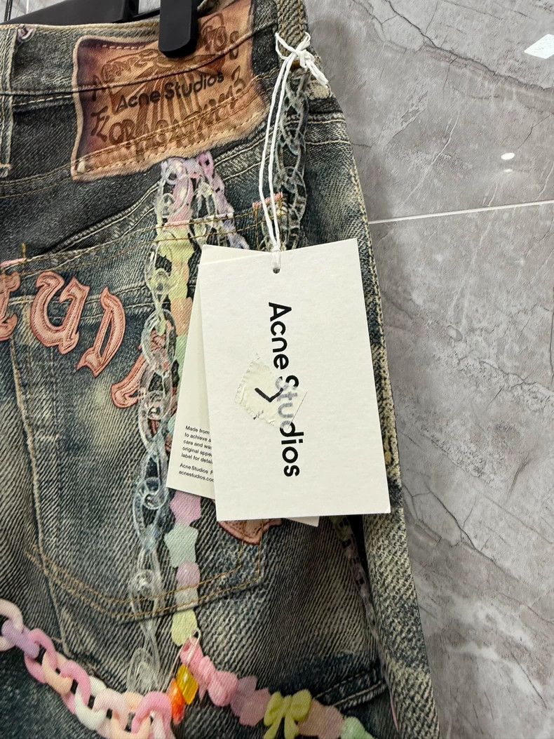 Acne Studios acne studios Pink candy pants chain print jeans 2503-Nextar Size US 32 / EU 48 - 4 Thumbnail