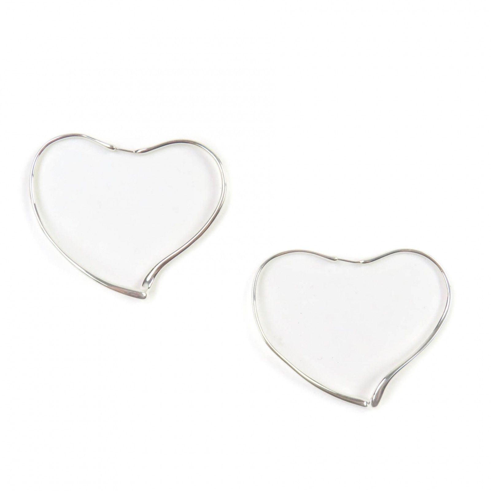 Tiffany & Co. Tiffany & Co. Tiffany&Co. Open Heart Hoop AG925 Earrings Metal Earrings DUTY FREE for USA Size ONE SIZE - 1 Thumbnail