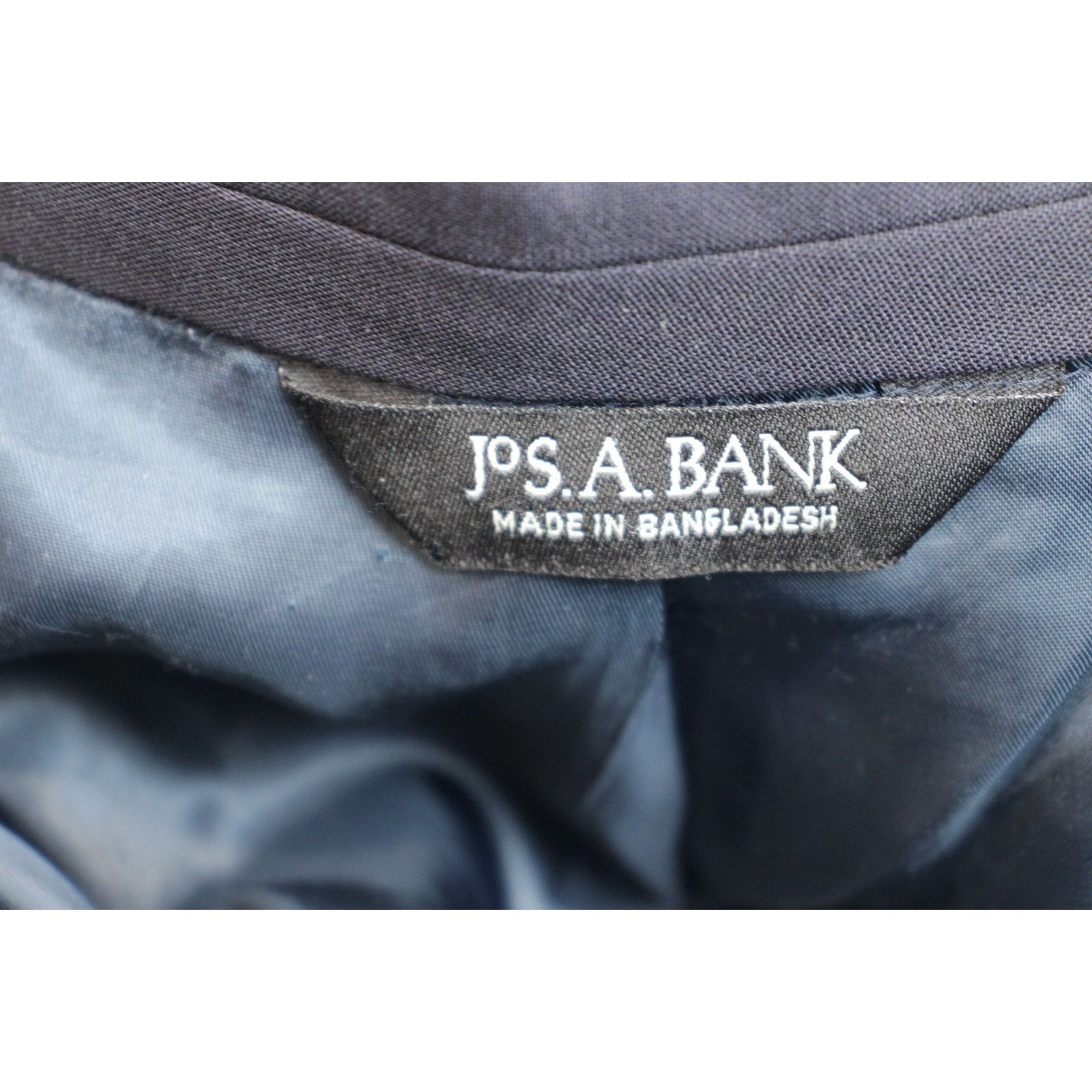 Jos. A. Bank Jos A Bank Blazer Mens Size 46R Navy Blue 100% Wool 2 Button Size 46R - 6 Thumbnail