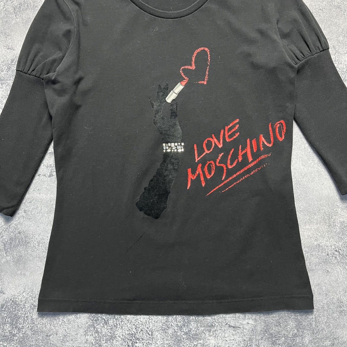 Love Moschino Love Moschino Big Logo Longsleeve Streetwear Y2K Designer Size L / US 10 / IT 46 - 3 Thumbnail
