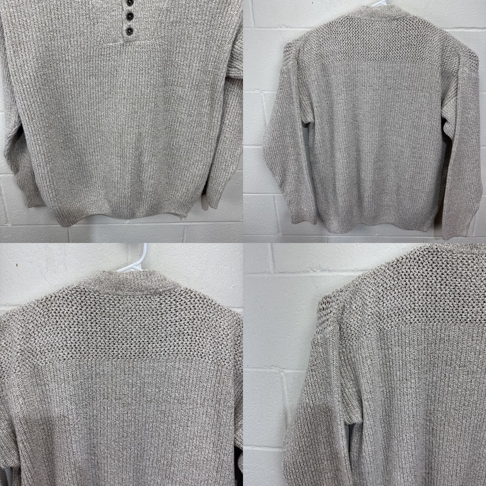 Eddie Bauer VINTAGE Eddie Bauer Cable-Knit Sweater Men’s Large Tall Beige 90s Outdoor Pullover Size US L / EU 52-54 / 3 - 8 Thumbnail