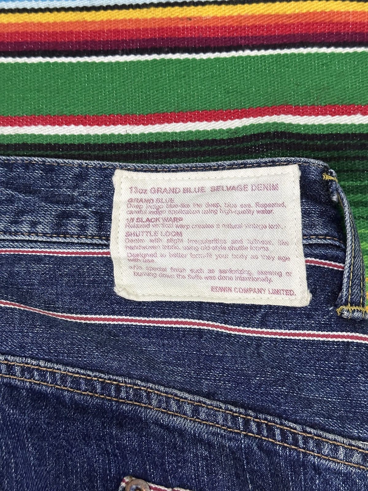 Kapital 💥 Edwin Full Selvedge 💥 Crazy Design Edwin Fully Selvedge 💥 Size US 34 / EU 50 - 9 Thumbnail