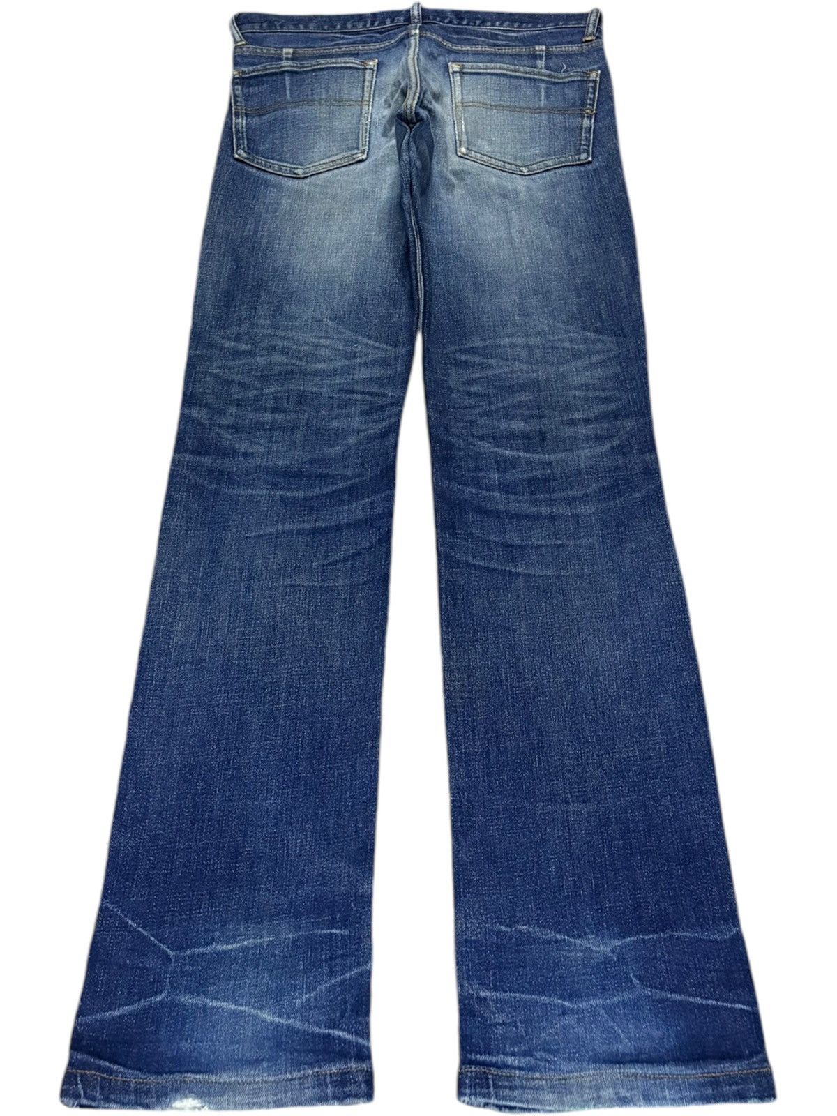 Katharine Hamnett London Vintage Hamnett Faded Blue Wash Distressed Slim Jeans Size US 32 / EU 48 - 2 Thumbnail