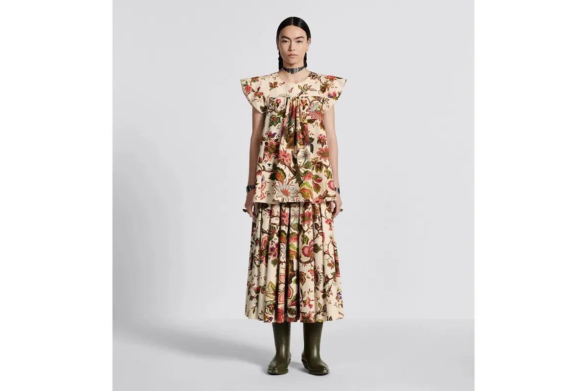Dior o1w1db10225 Mid-Length Pleated Skirt in Multicolor Size 28" / US 6 / IT 42 - 4 Thumbnail