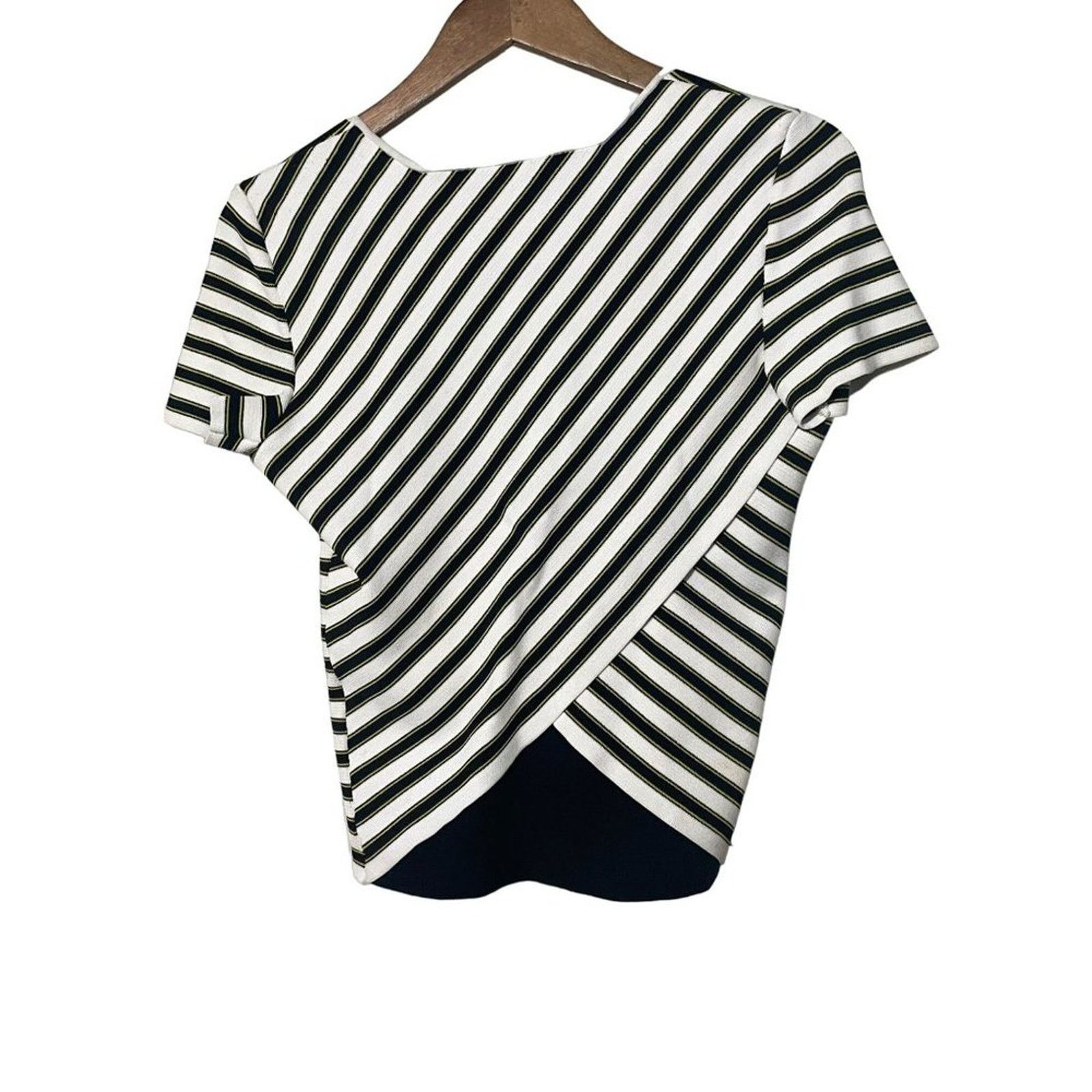 A.L.C. A.L.C Top Pullover White Black and Gold Short Sleeves Small Size S / US 4 / IT 40 - 4 Thumbnail