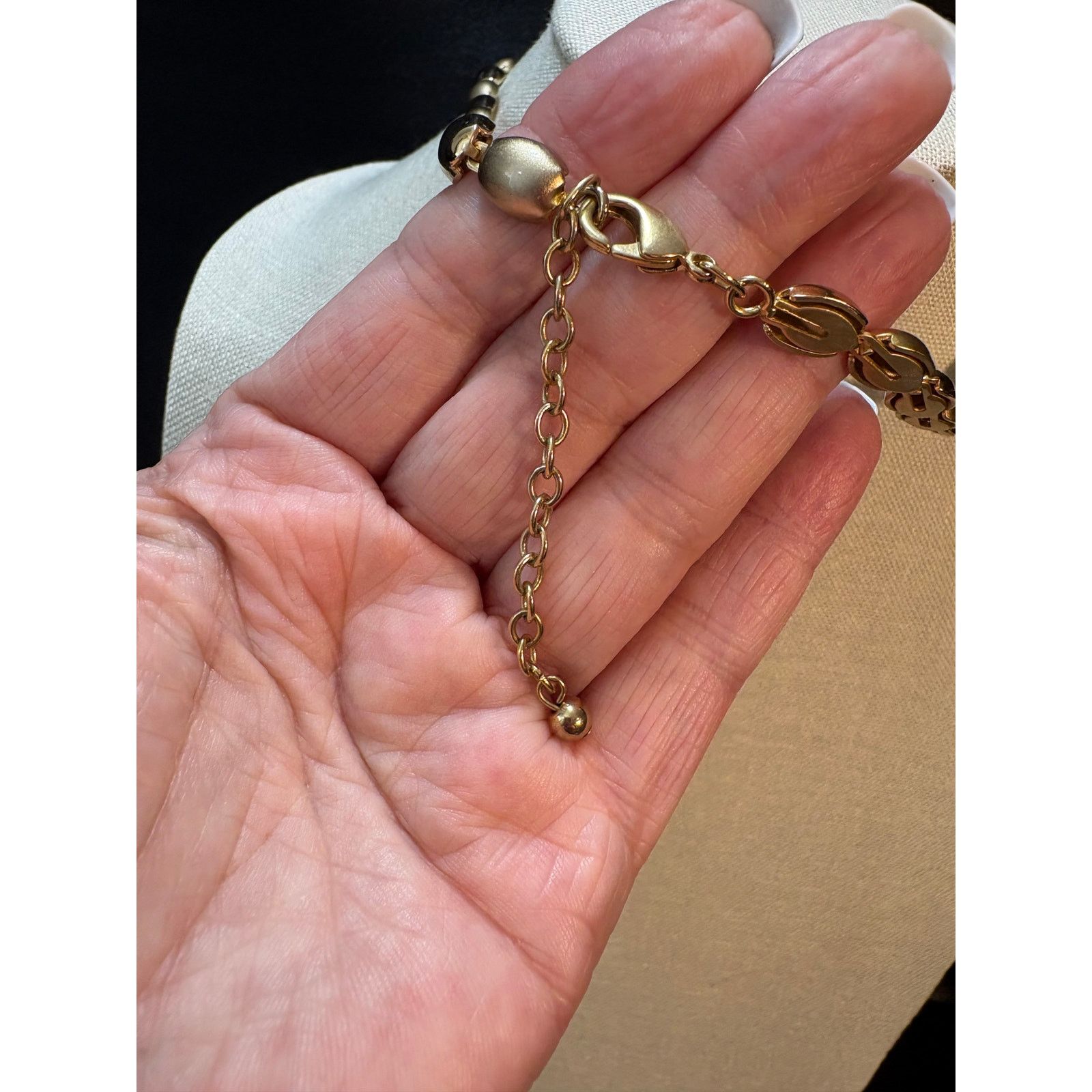 Other Vintage Gold Tone Alternating Bead Necklace 18" Size ONE SIZE - 4 Thumbnail