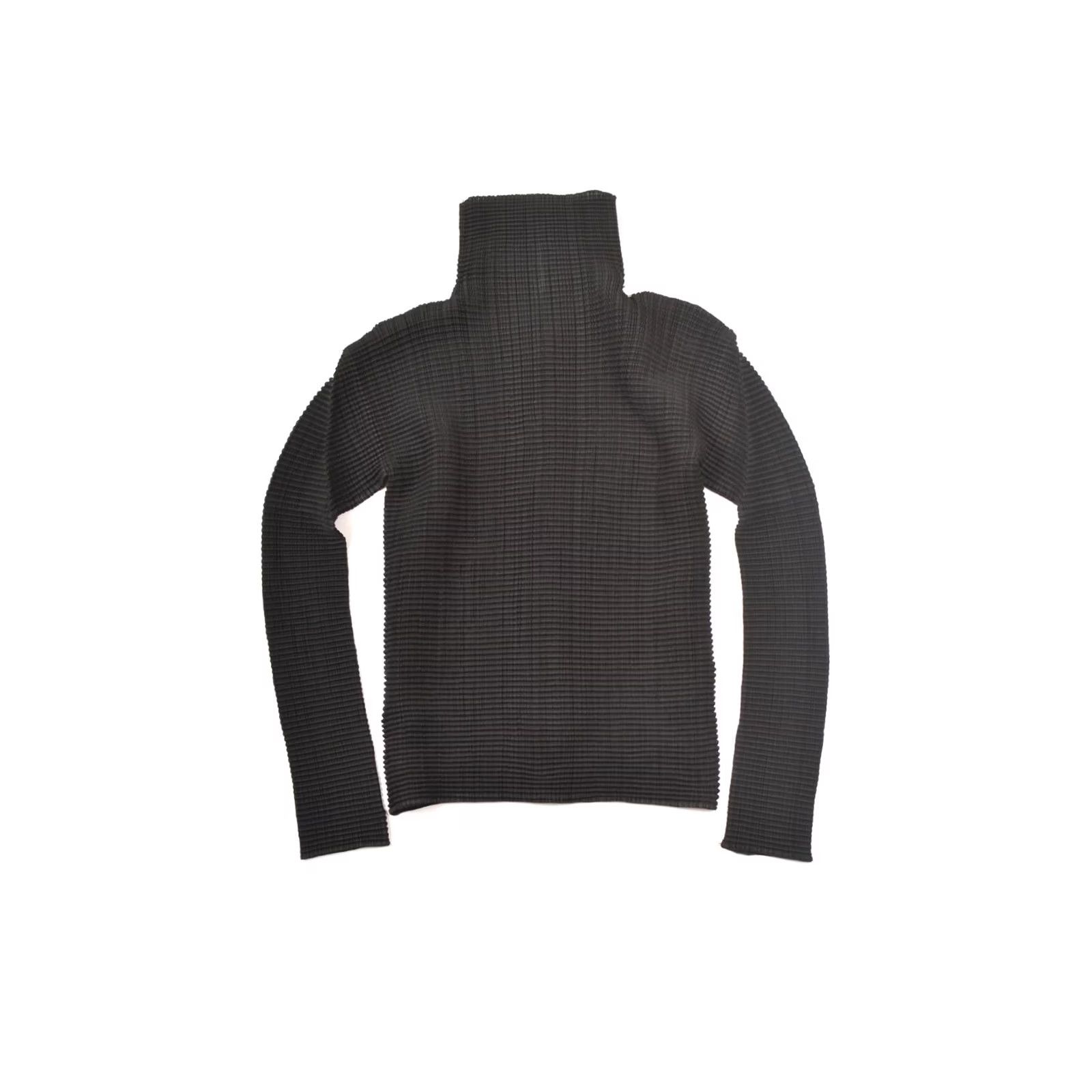 Issey Miyake Issey Miyake Wooly Pleats-38 Top Plisse Black Button Shirt IM38-FJ403 Japan Sz 2 Size XS / US 0-2 / IT 36-38 - 7 Thumbnail
