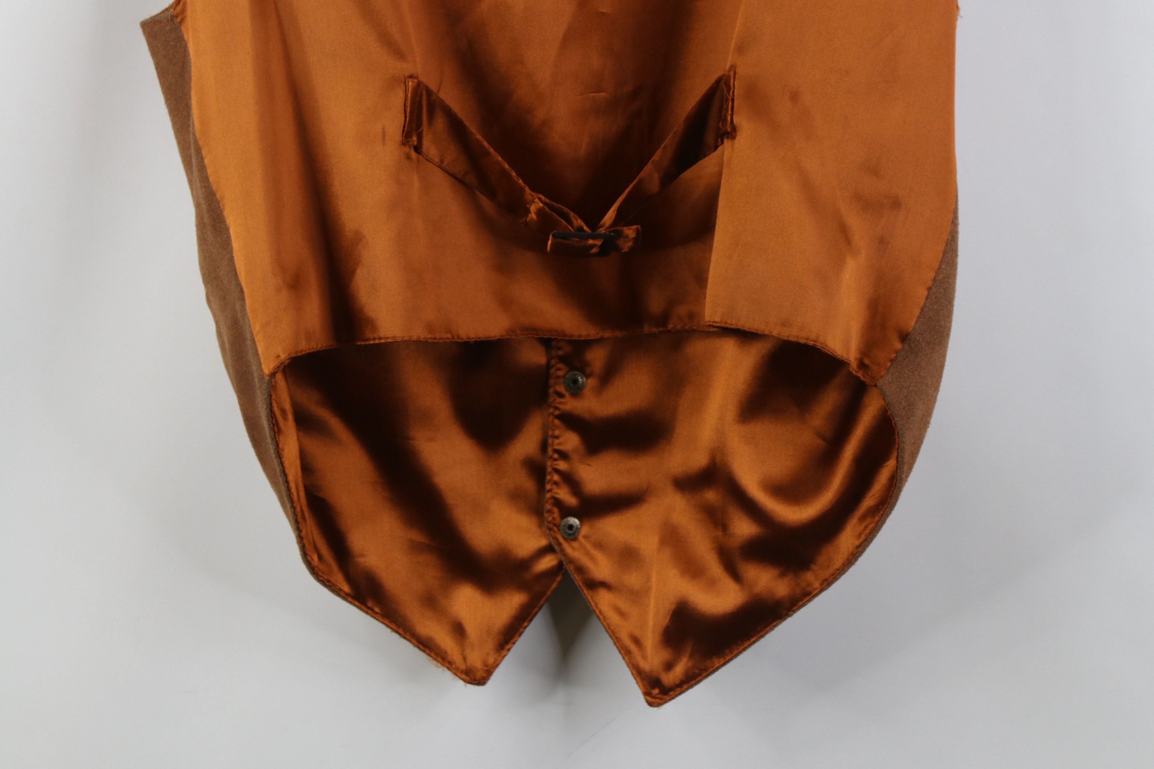 Vintage Vintage 90s Streetwear Back Suede Leather Vest Jacket Brown Size US M / EU 48-50 / 2 - 16 Thumbnail
