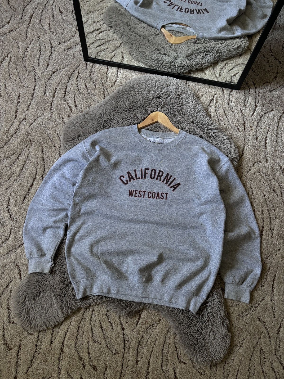 Vintage California West Coast Vintage 90s grey sweatshirt Size US XL / EU 56 / 4 - 1 Thumbnail