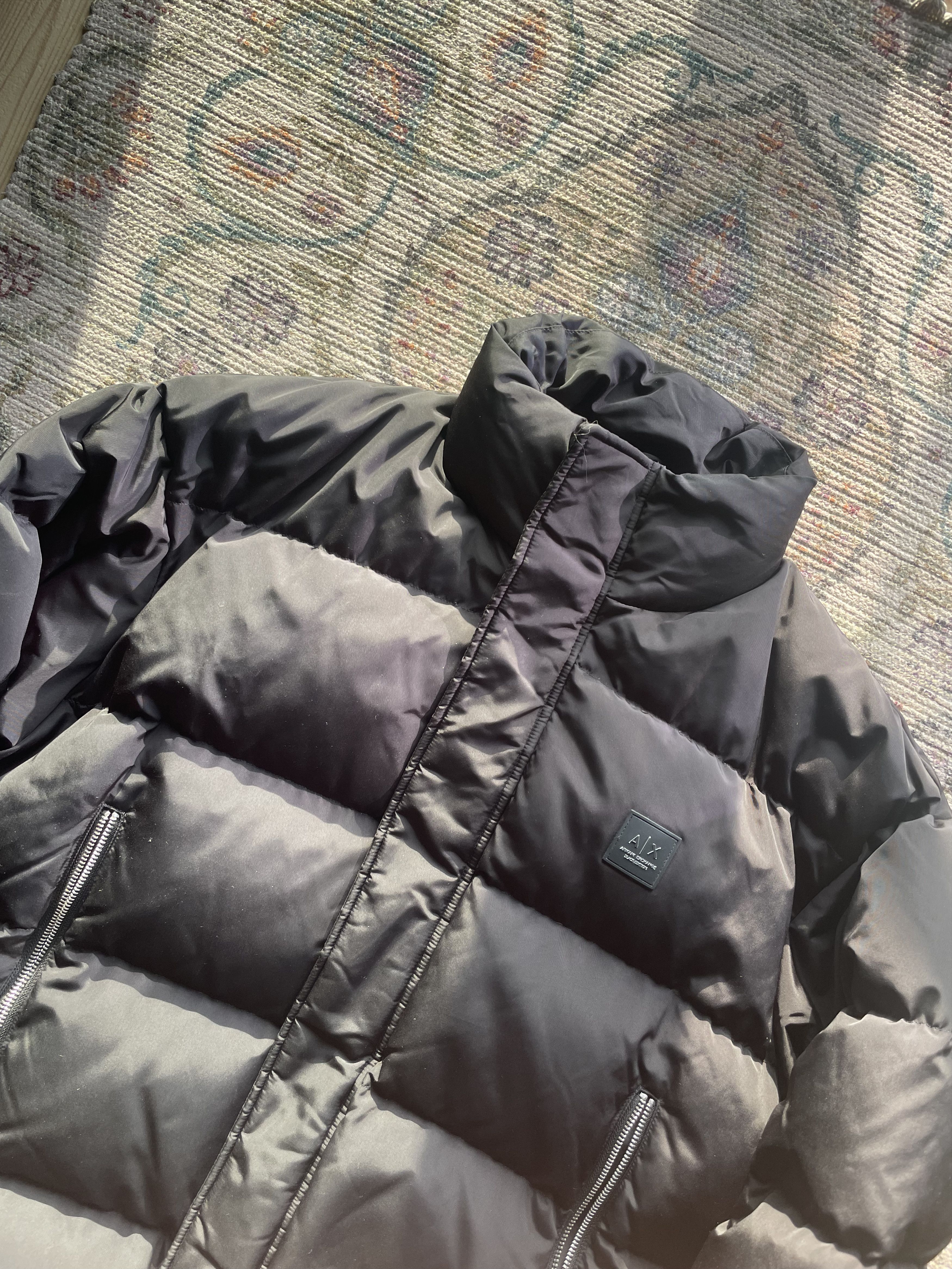Armani Armani Exchange A|X Black Quilted Puffer Jacket Size US L / EU 52-54 / 3 - 3 Thumbnail