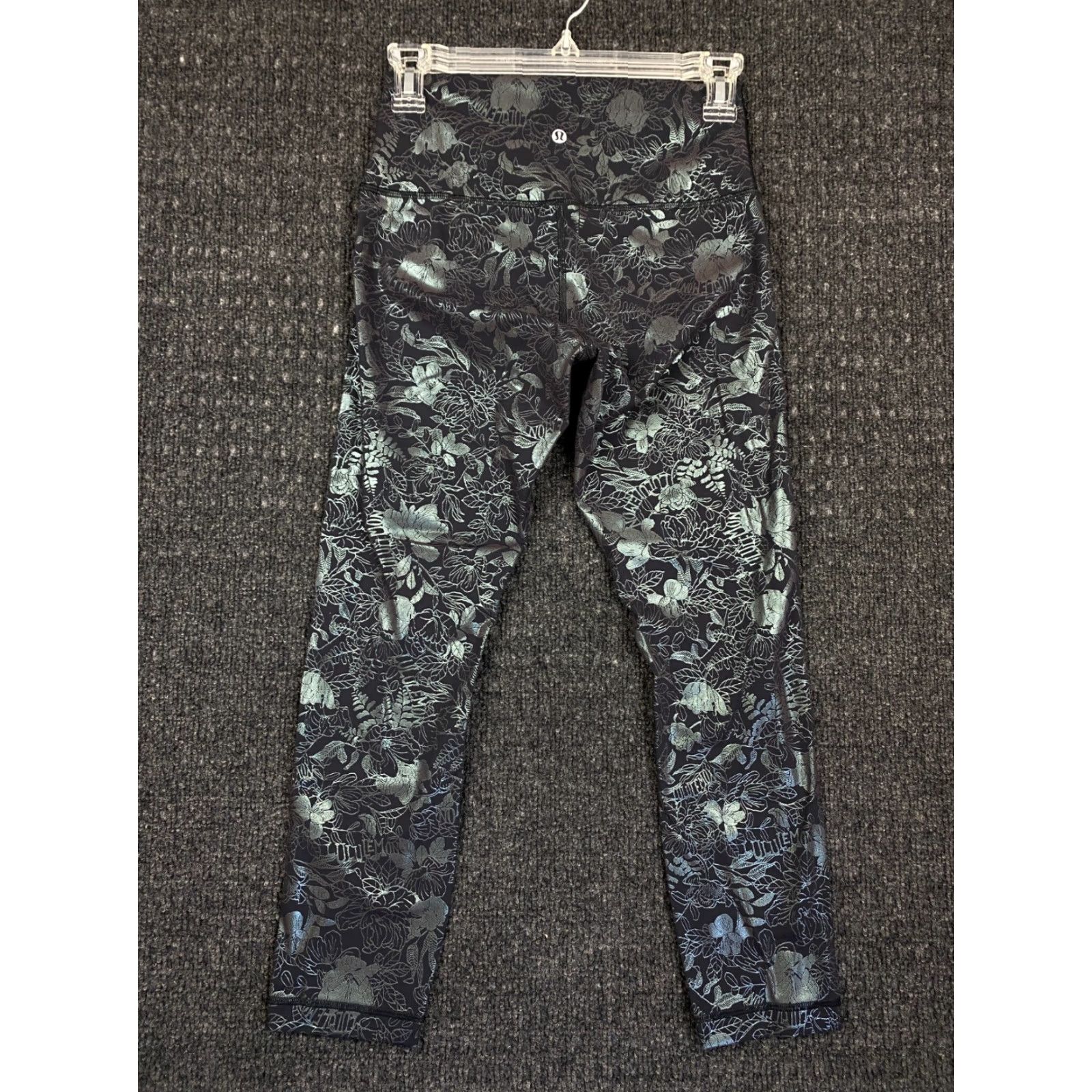 Lululemon Lululemon Wunder Under High Rise Tight 6 Yoga Pants Shine Floral All Over Print Womens Skinny Black 6 Inseam 25 in Cropped Stretch Moisture Wicking Size 28" / US 6 / IT 42 - 2 Thumbnail