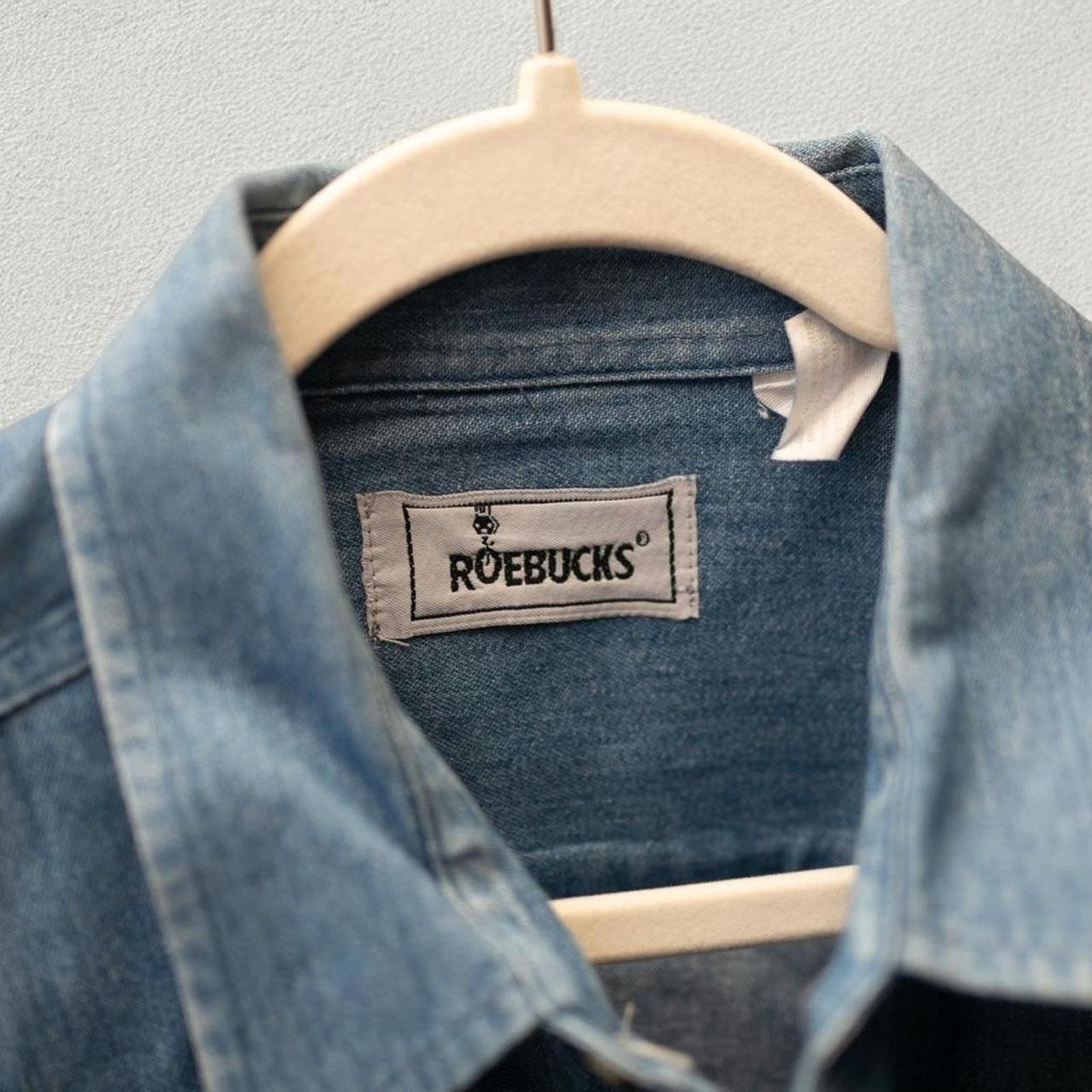 Sears Late 80s early 90s Roebucks chambray shirt Size US XL / EU 56 / 4 - 3 Thumbnail