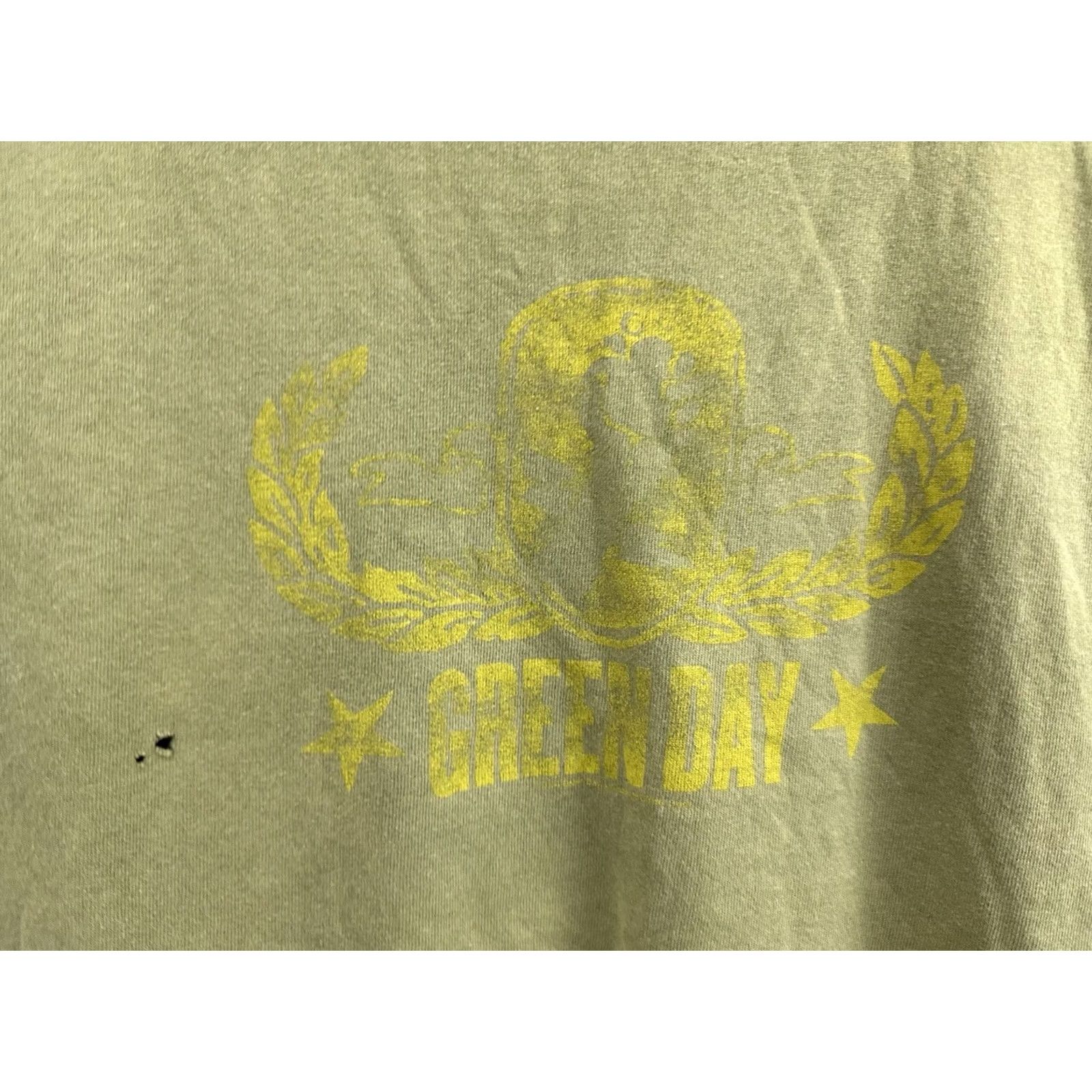 Fruit Of The Loom VTG Green Day American Idiot Myspace Era Worn Thrashed T-Shirt Size XL Shirt Mens Green Punk Rock TS XL Distressed Thrashed Emo 90s Size US XL / EU 56 / 4 - 4 Thumbnail