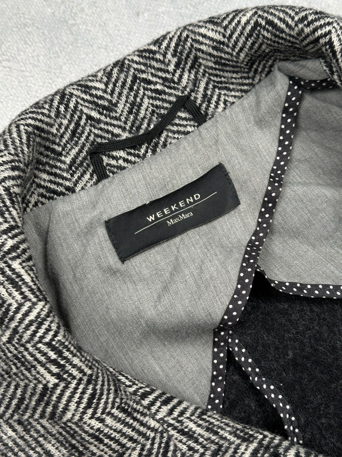 Weekend Max Mara Vintage Max Mara Weekend Herringbone Wool Coat Rare Classic Size M / US 6-8 / IT 42-44 - 15 Thumbnail