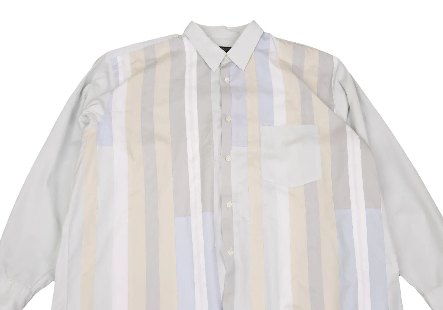 Comme des Garcons Homme Plus Multi-Stripe Long Sleeve Shirt in Light Blue and Others Size US M / EU 48-50 / 2 - 2 Thumbnail