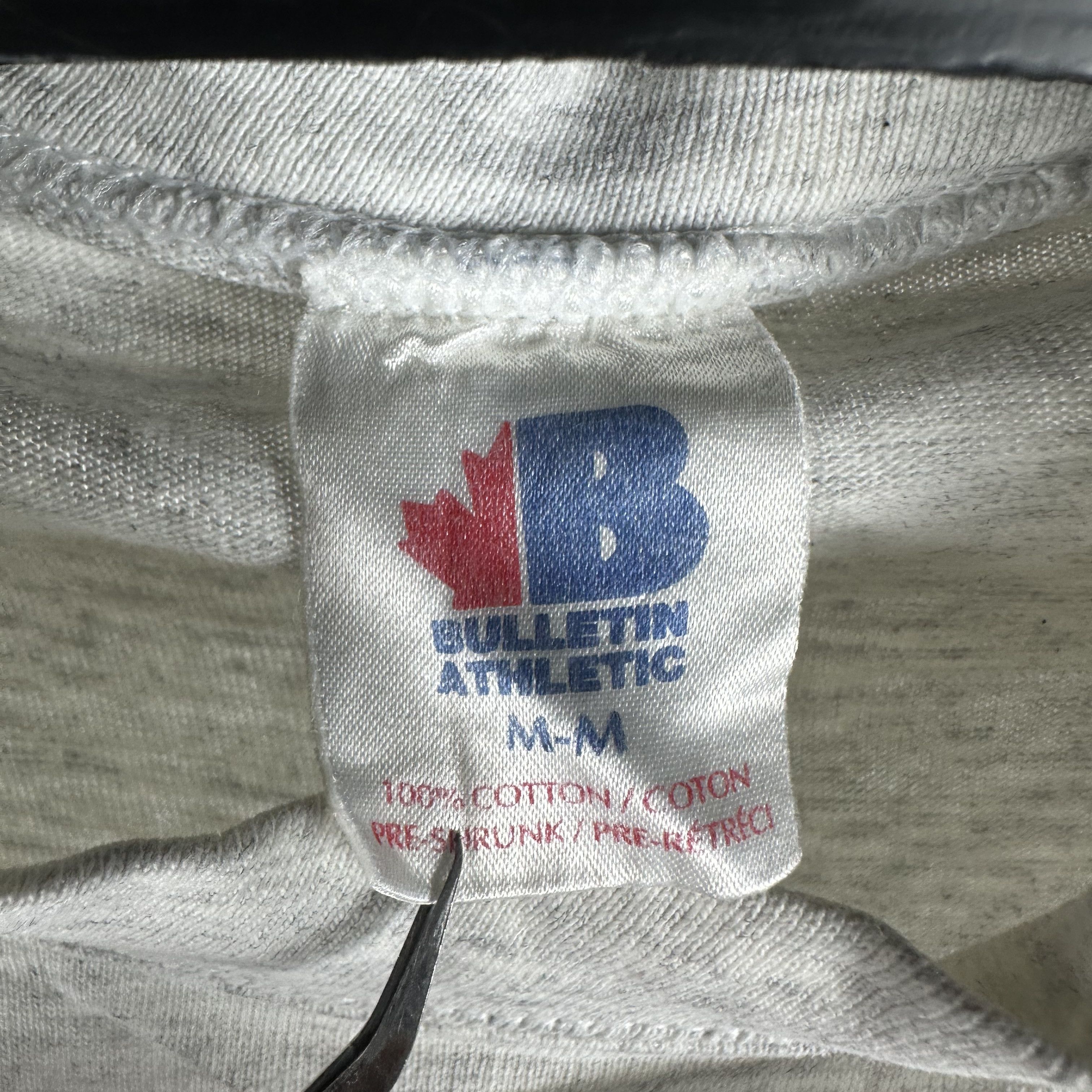 Vintage 90s Quebec Nordiques NHL Bulletin Athletic Graphic T-Shirt Size US L / EU 52-54 / 3 - 4 Thumbnail