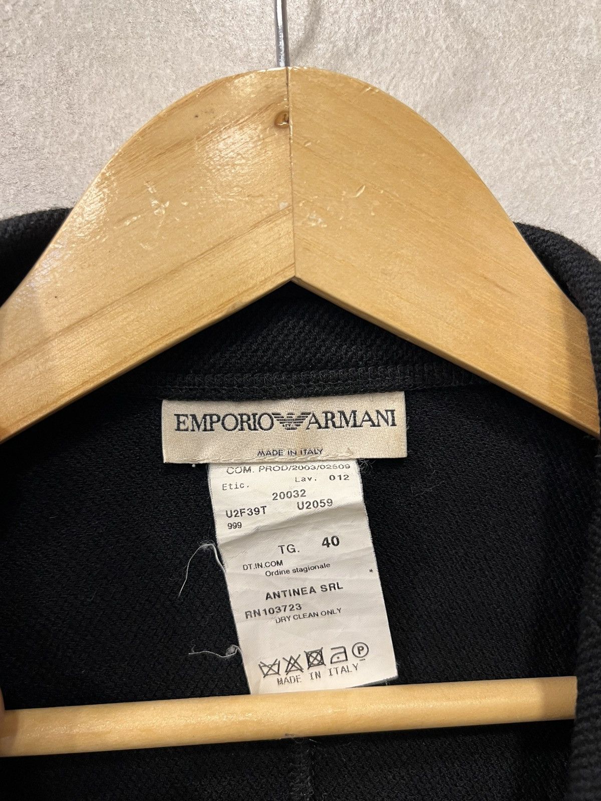 Emporio Armani Emporio Armani Single Breasted Black Blazer Size S / US 4 / IT 40 - 6 Thumbnail
