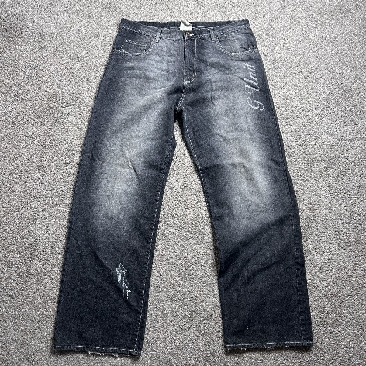 G-Unit × JNCO G unit wide leg baggy faded black jeans Size US 36 / EU 52 - 2 Thumbnail