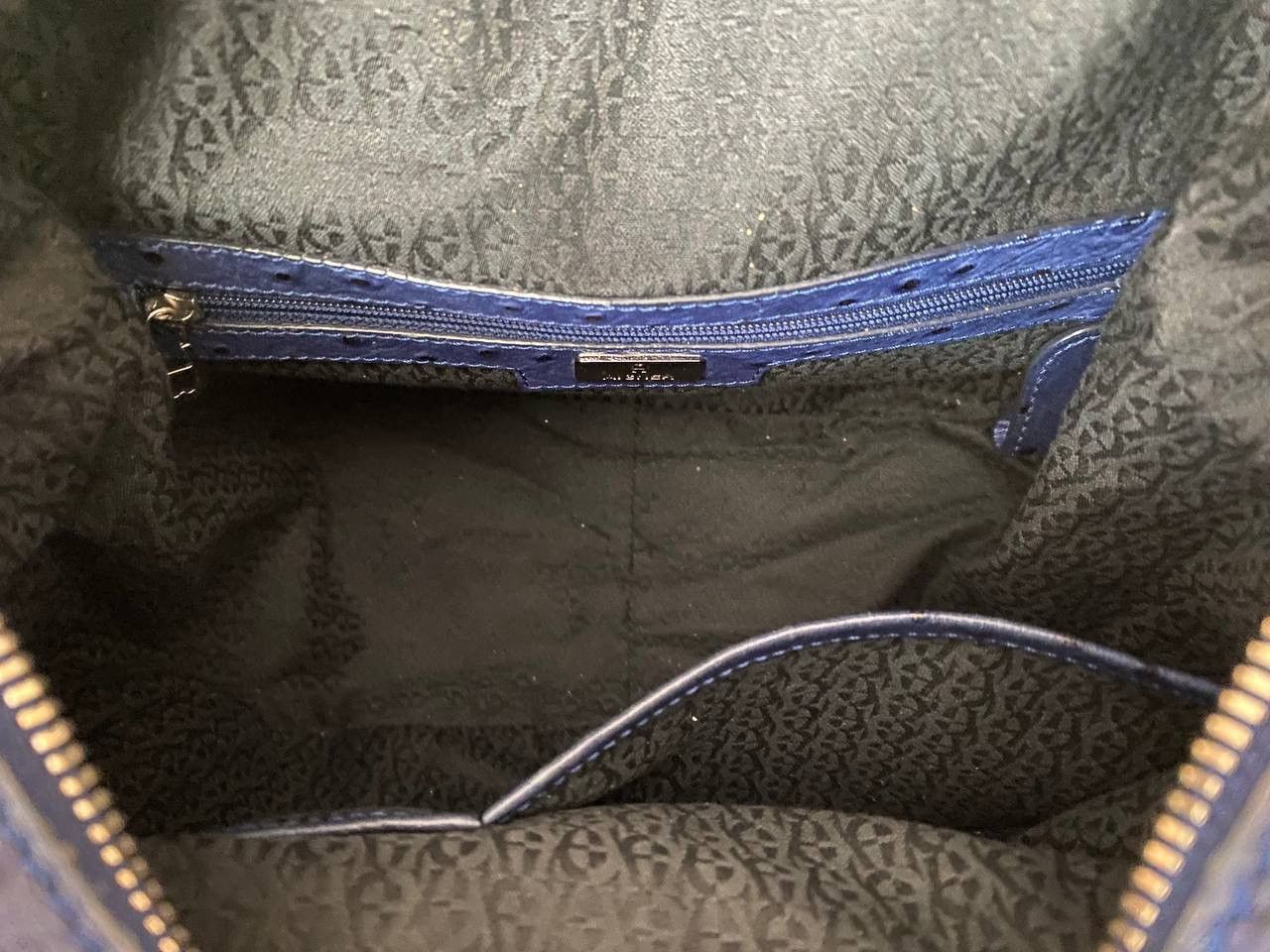 Etienne Aigner Etienne Aigner Shoulder Bags Blue ostrich leather Size ONE SIZE - 9 Thumbnail