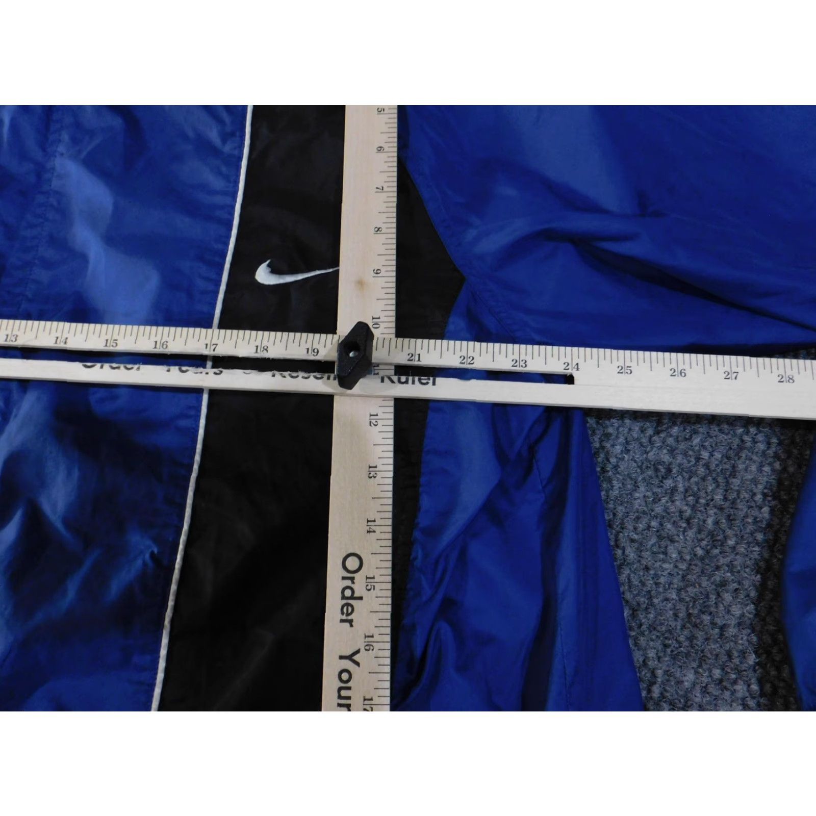 Nike Nike Jacket Mens Large Blue Black Windbreaker Full Zip Swoosh Logo Vintage 90s Size US L / EU 52-54 / 3 - 7 Thumbnail