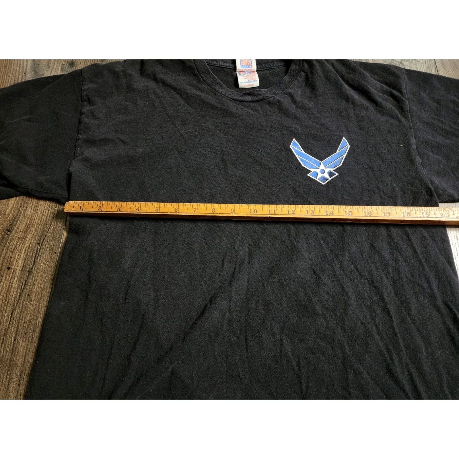 Vintage Bayside Mens L Air Force USAF T Shirt Fighter Jets Aim High Double Sided USA Size US L / EU 52-54 / 3 - 3 Thumbnail