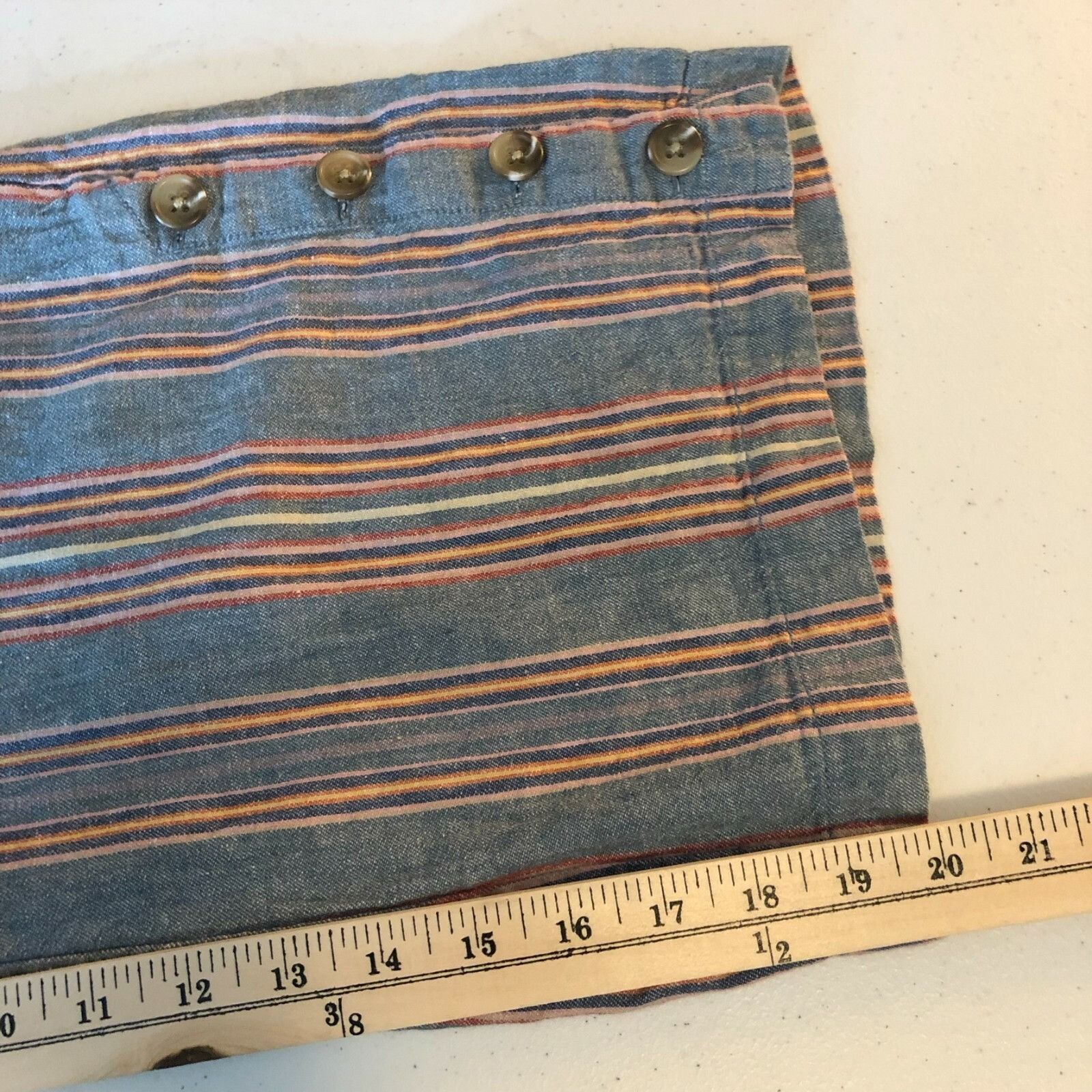 Madewell Madewell Womens Huston Side Button Pull-on Crop Pants Stripe Size 24" / US 00 / IT 34 - 9 Thumbnail