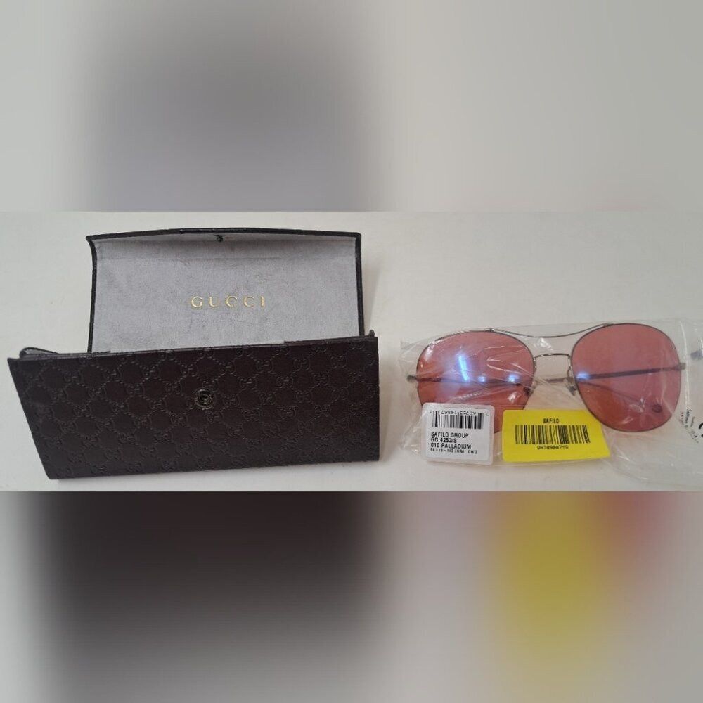 Gucci NWT Gucci Techno Ultra Light Sunglasses Metal Rose Pink Len Size ONE SIZE - 2 Thumbnail