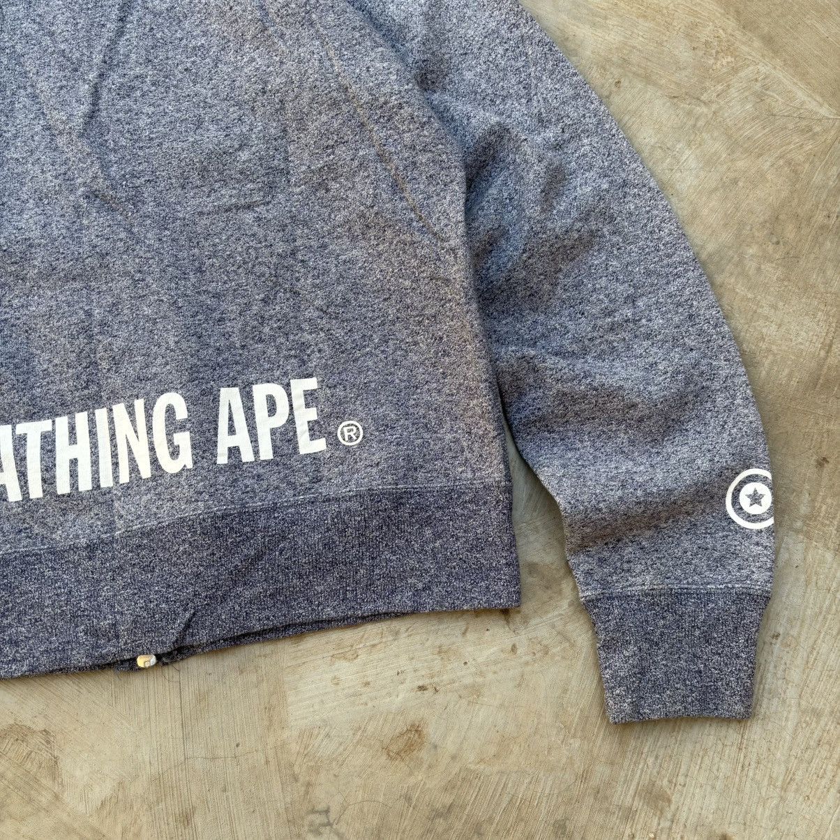 Bape Heather Shark Full Zip Hoodie Size US L / EU 52-54 / 3 - 9 Thumbnail