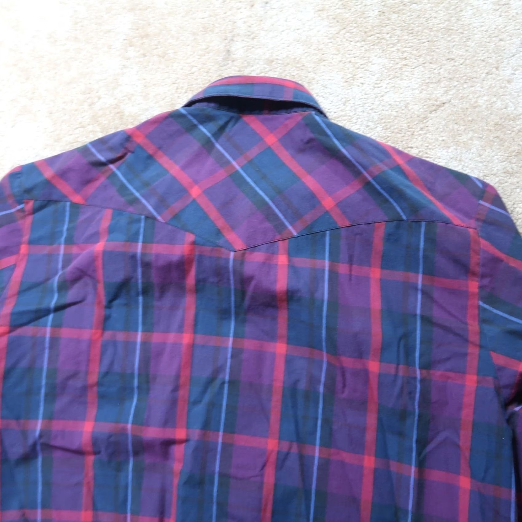 Wrangler VINTAGE Wrangler Snap Button Front Shirt 2XL Mens Plaid Western Cowboy Shirt Size US XXL / EU 58 / 5 - 7 Thumbnail