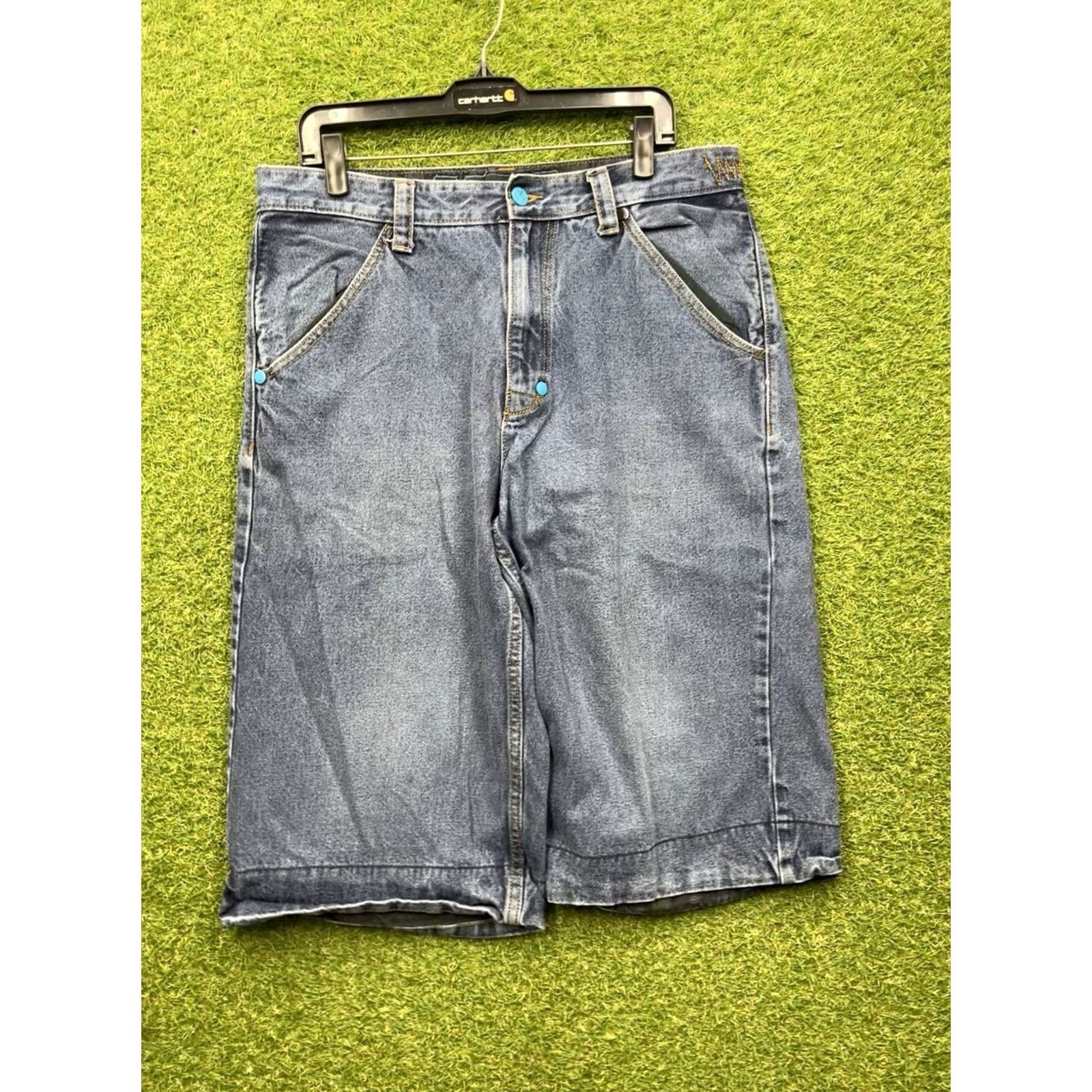 Vintage US Polo Assn. Jeans Shorts Mens 36 Denim Cargo 5-Pocket Baggy Grunge 90s Hip Hop Size US M / EU 48-50 / 2 - 2 Thumbnail