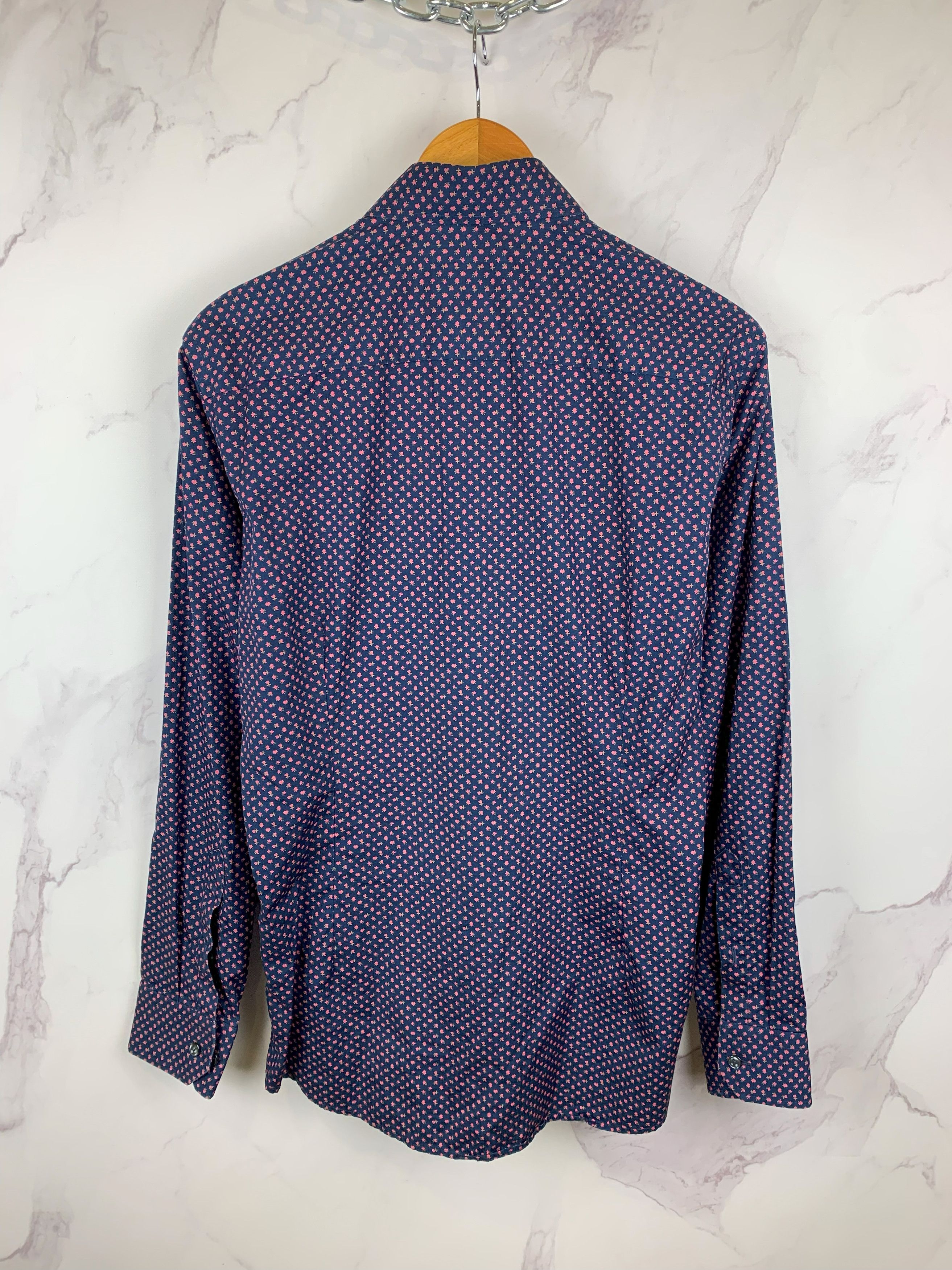 Eton ETON Shirt Mini Flower Pattern Slim Fit Size M Size US M / EU 48-50 / 2 - 3 Thumbnail