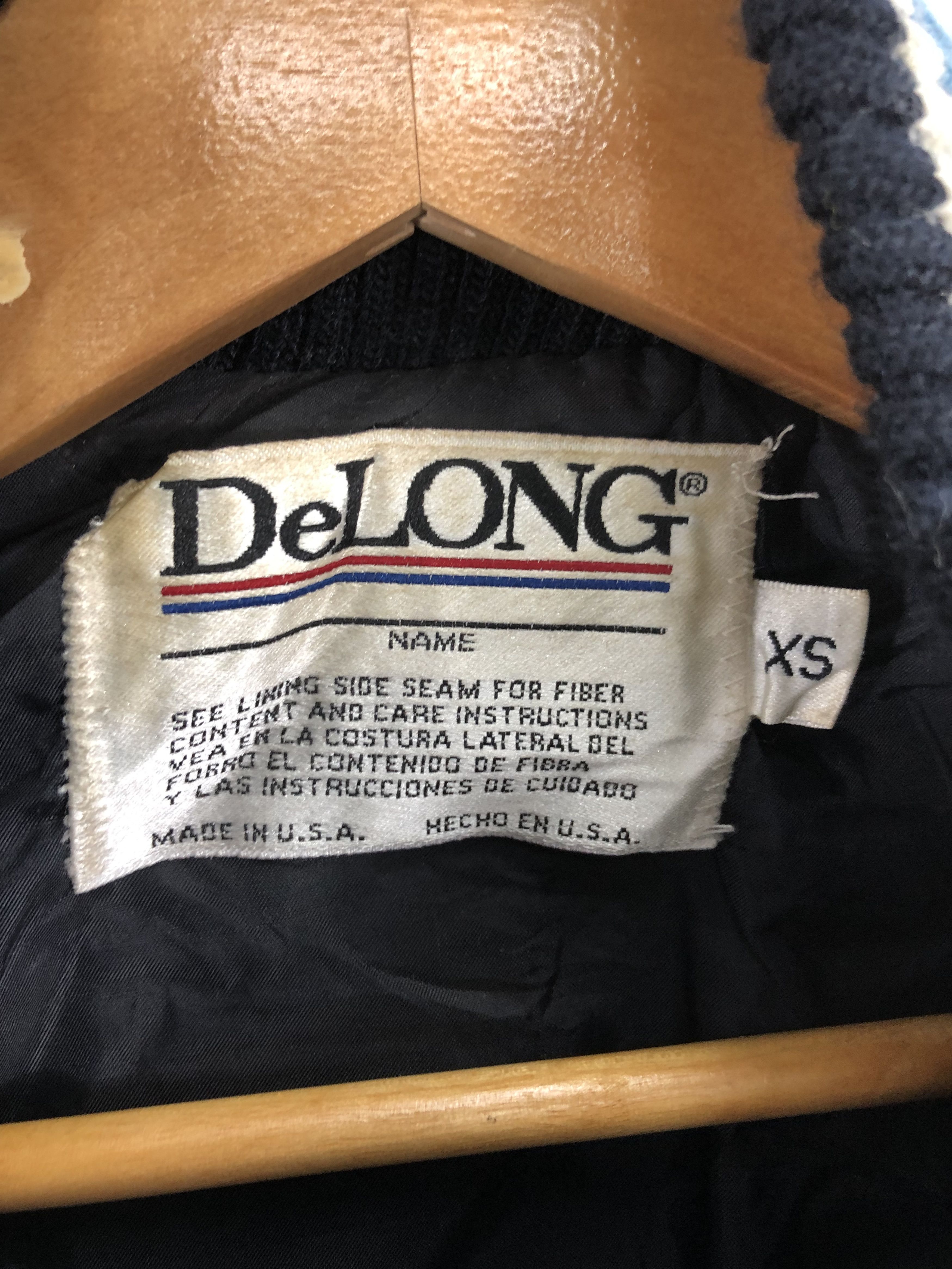 Delong Vintage Delong Varsity Jacket University Full Patches V0236 Size US XS / EU 42 / 0 - 11 Thumbnail