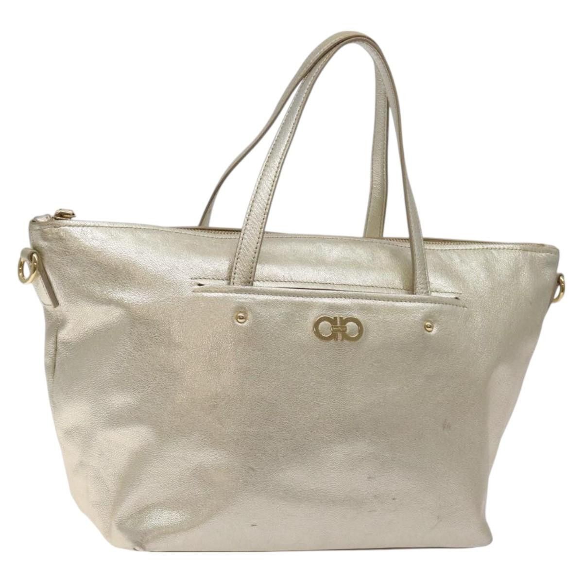 Salvatore Ferragamo Salvatore Ferragamo Vintage Zip Tote Leather Size ONE SIZE - 1 Thumbnail