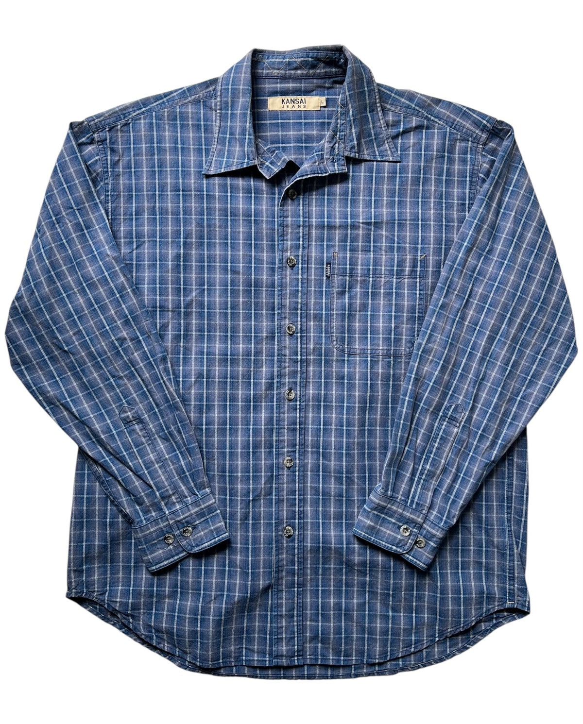 Kansai Yamamoto Kansai Jeans Long Sleeves Striped Shirts Size US L / EU 52-54 / 3 - 1 Thumbnail