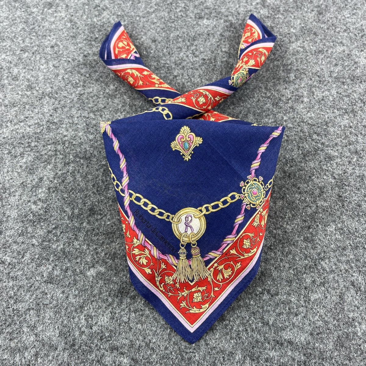 Vintage Roberta Di Camerino Handkerchief / Neckerchief B379 Size ONE SIZE - 8 Thumbnail