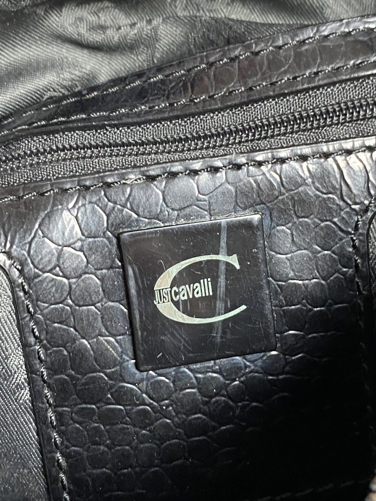 Just Cavalli Just Cavalli Shoulder Bag Black Monogram Leather trim Detail Size ONE SIZE - 16 Thumbnail